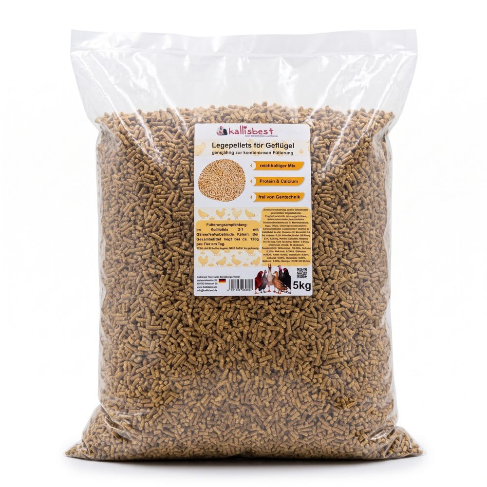 Image of Laying Pellets For Poultry, 5kg Supplementary Feed For Poultry, All Year Round, During The Laying Period, Chemical Additives & Genetic Engineering, Gently Processed, Kallisbest - Love For The Animal .