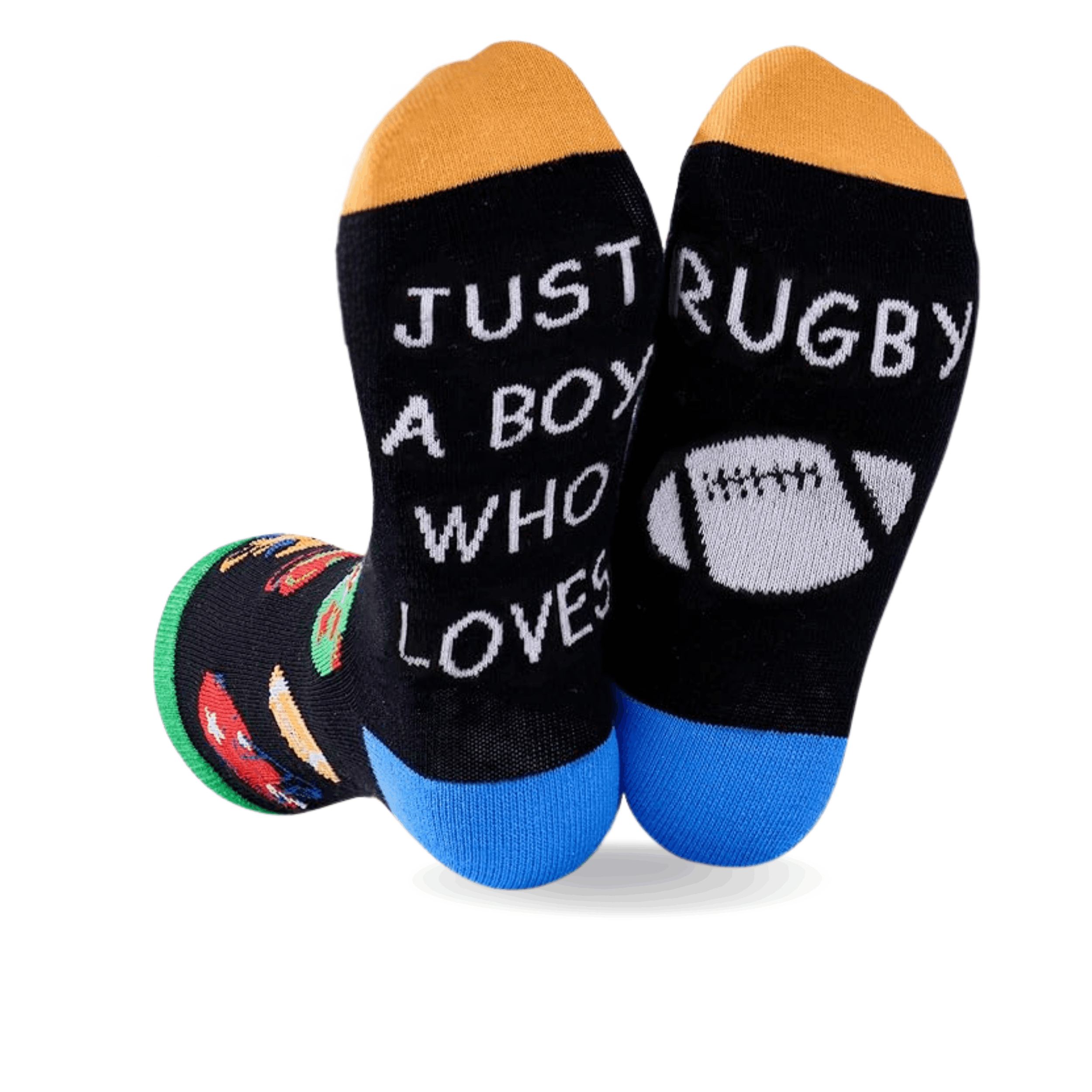 TEMU 1 / 3 Pack Novelty Socks For Boys - Football, Themed Novelty Socks For Kids - Socks - Just A Boy Who Football, - 8-12 Years