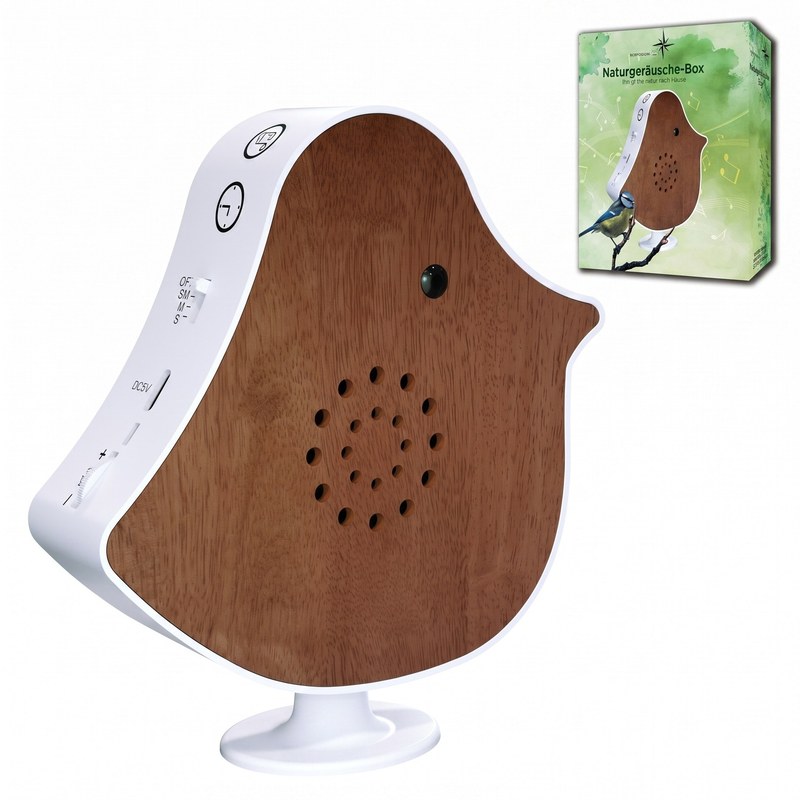 Natural Sounds Box Bird Sound Box Solid Wood Motion Detector Sound Sensor Timer Usb-c