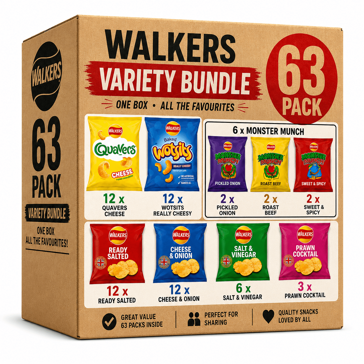 walkers     63     cheese onion   prawn cocktail      