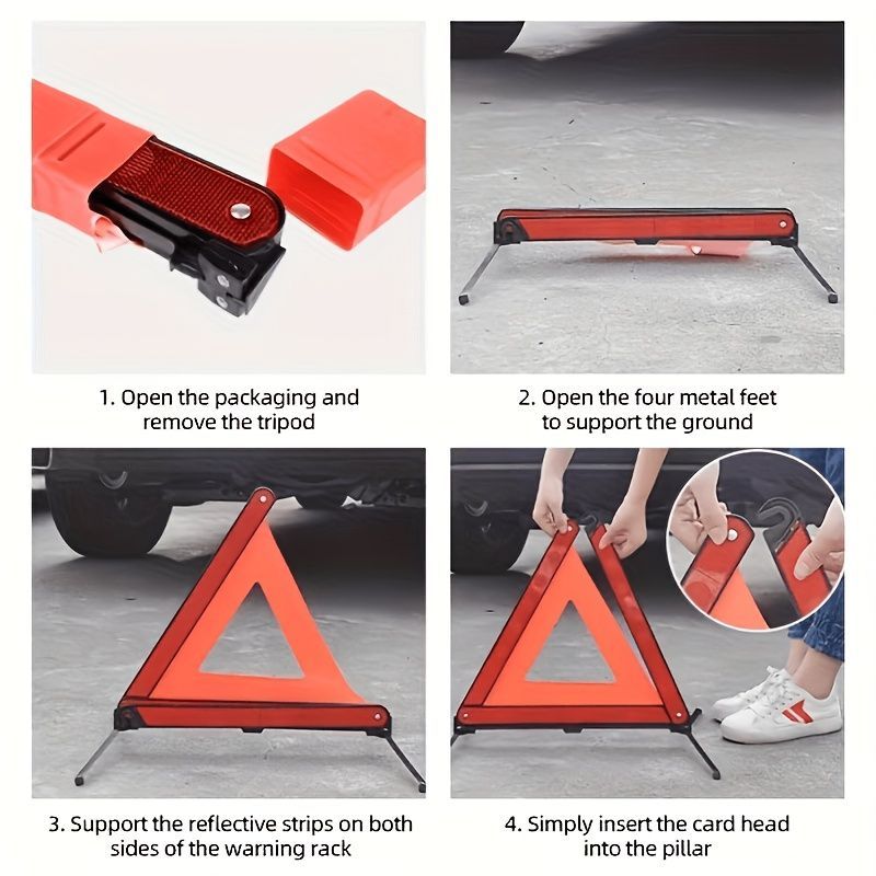 Portable Folding Car Warning Triangle for Road Emergencies