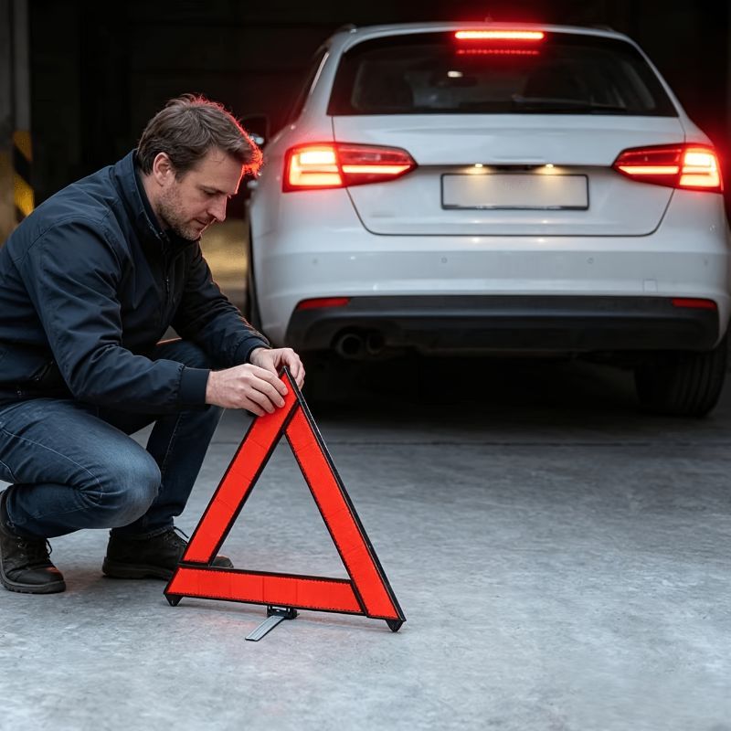 Portable Folding Car Warning Triangle for Road Emergencies