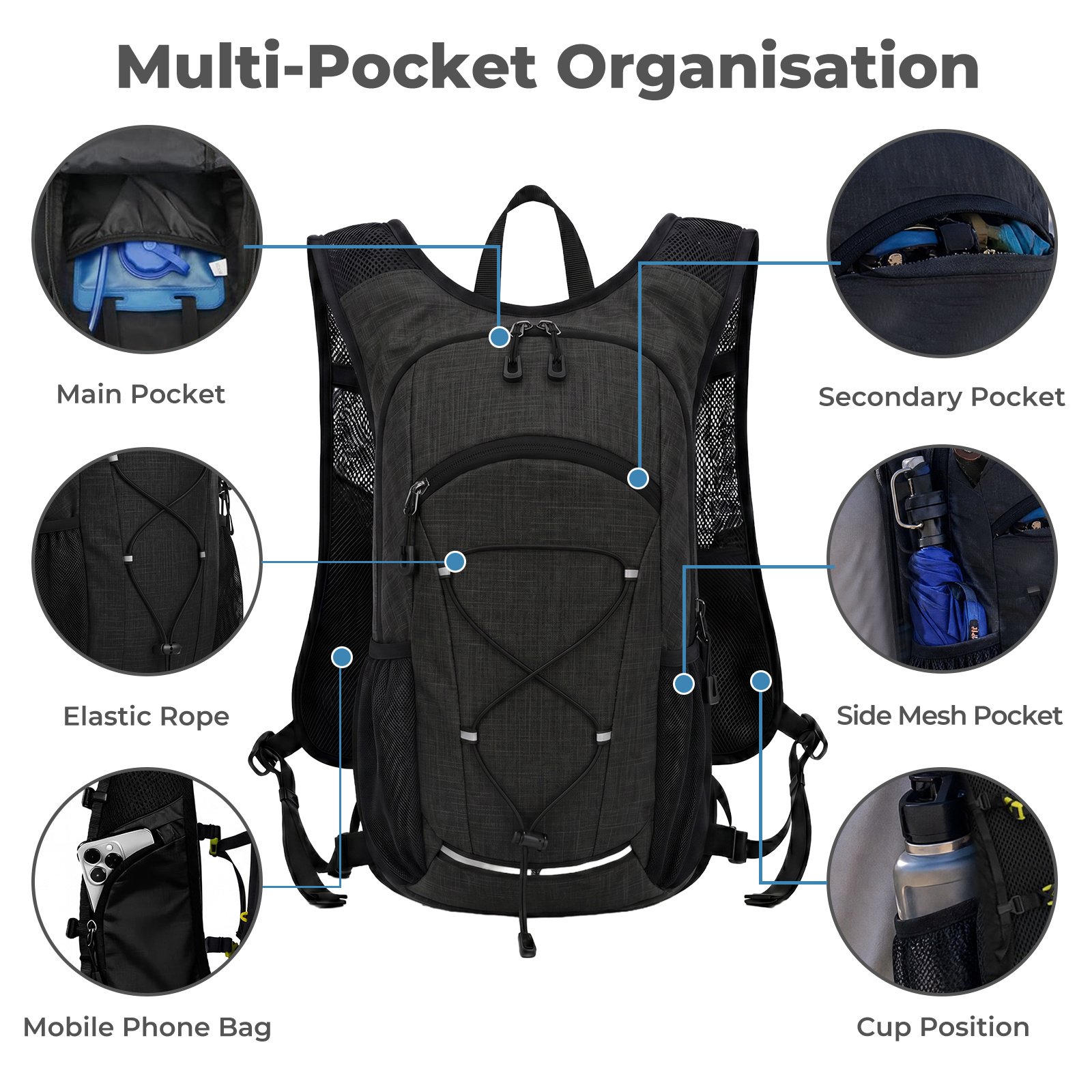 20L Foldable Hiking Backpack for Camping Travel