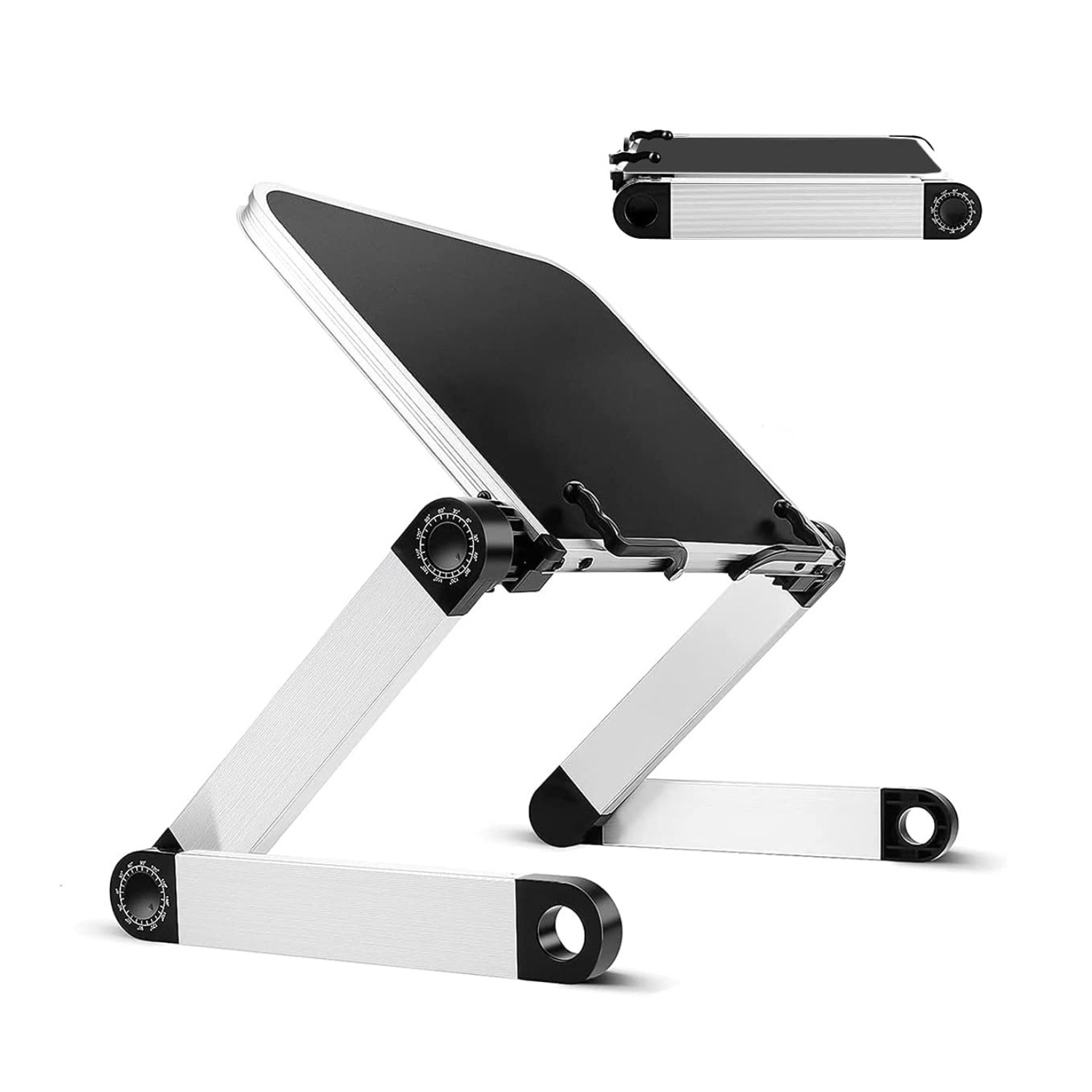 TEMU Soporte Plegable para Portátil y Libros, Soporte de aluminio regulable y Ángulo, Atril Multifunción para Tablet, iPad, Laptop y Ordenador
