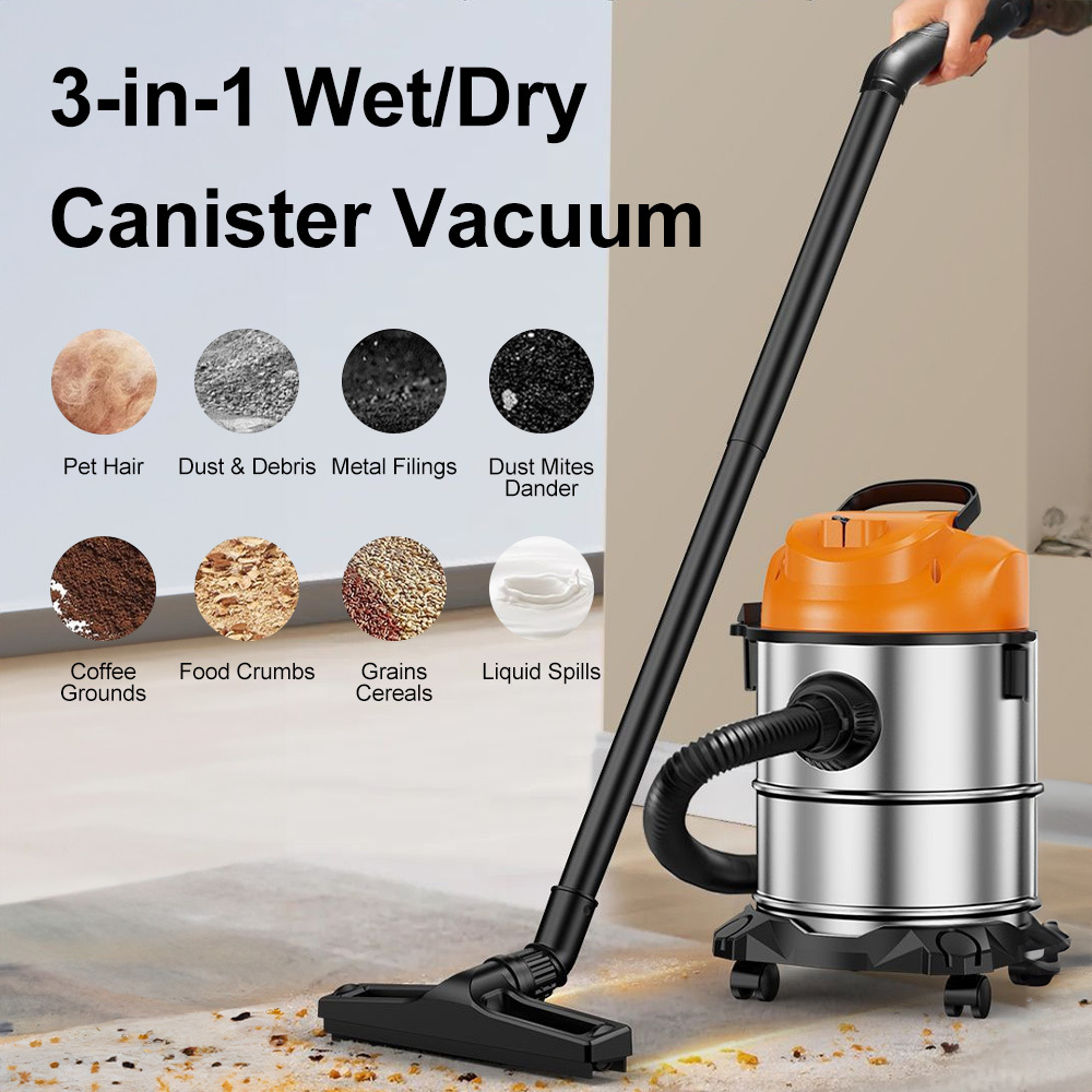 3-in-1 Wet/drycanister Vacuum, Portable Home Vacuum, 2050w , Pickup, Shop Vacuum Wet And Dry, With Accessories, For Workshop, Garage, Home And Car Vacuum Cleaner