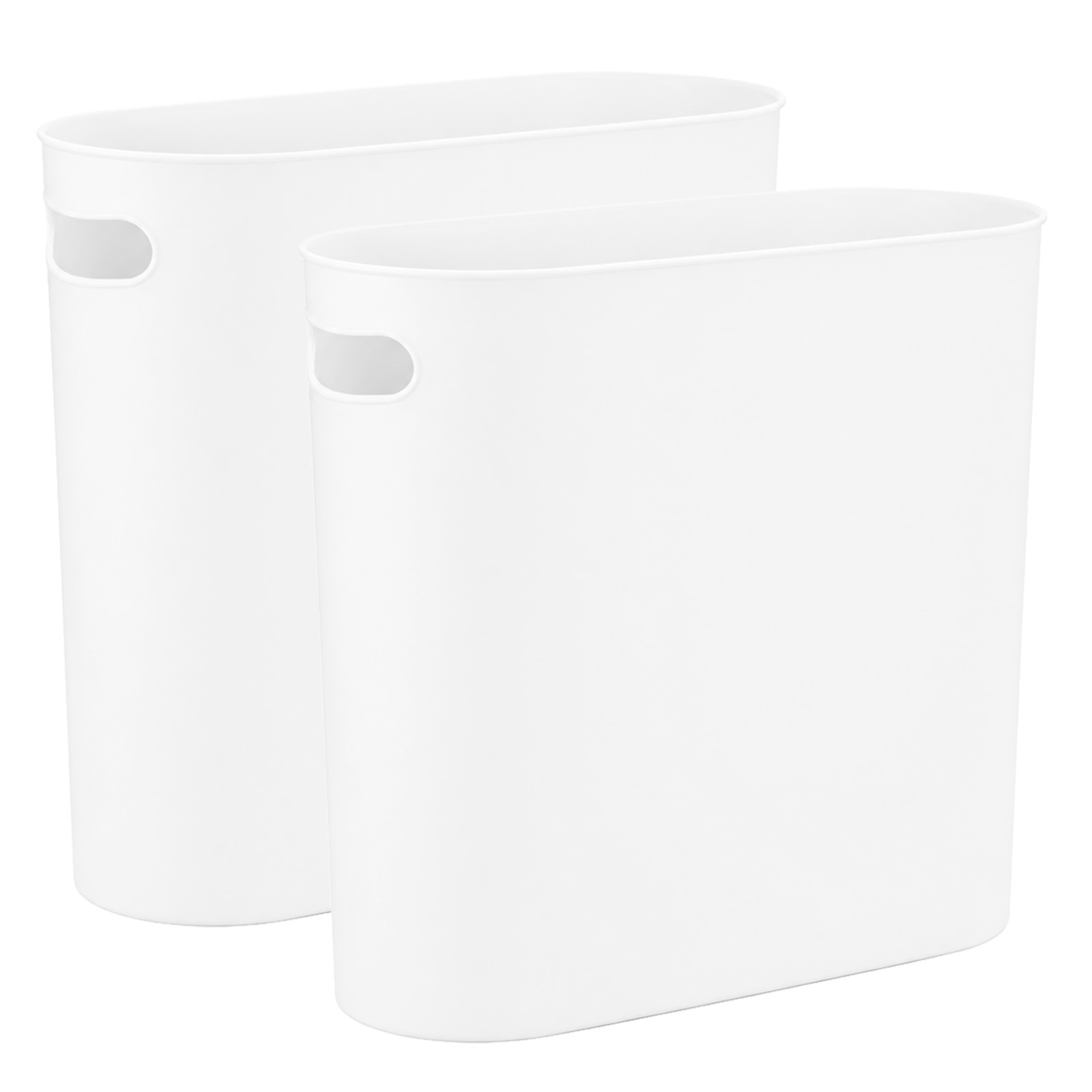 2pcs Small Plastic Bathroom Bin for Laundry Room & Office