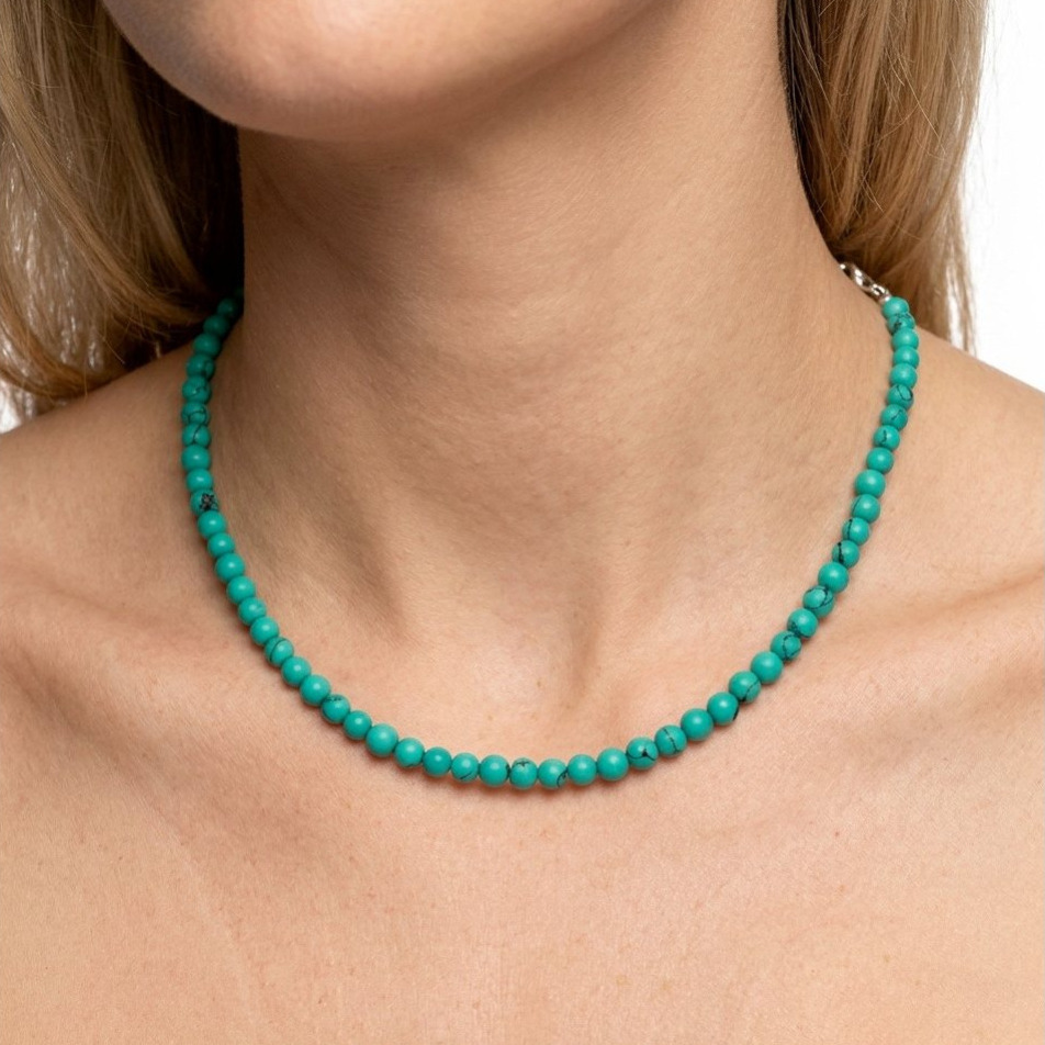 925 Sterling Silver Minimalist Beaded Choker Necklace — Adjustable