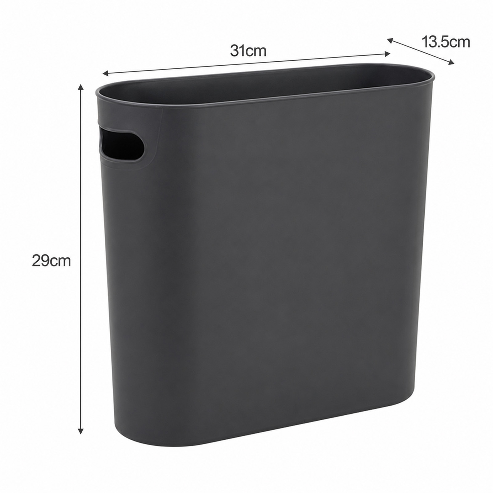 2pcs Small Plastic Bathroom Bin for Laundry Room & Office