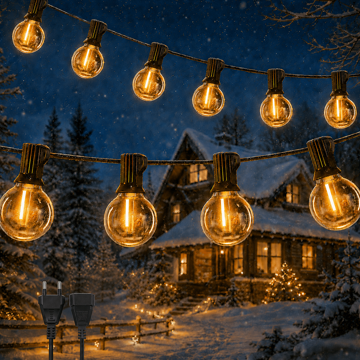 5m/9m/30m Bright Fairy String Light With Current, Ip44 Shatterproof Bulbs For Indoor Balcony Camping Gazebo Wedding Party