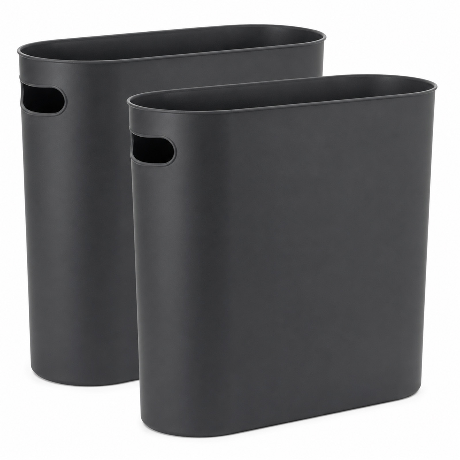 2pcs Small Plastic Bathroom Bin for Laundry Room & Office