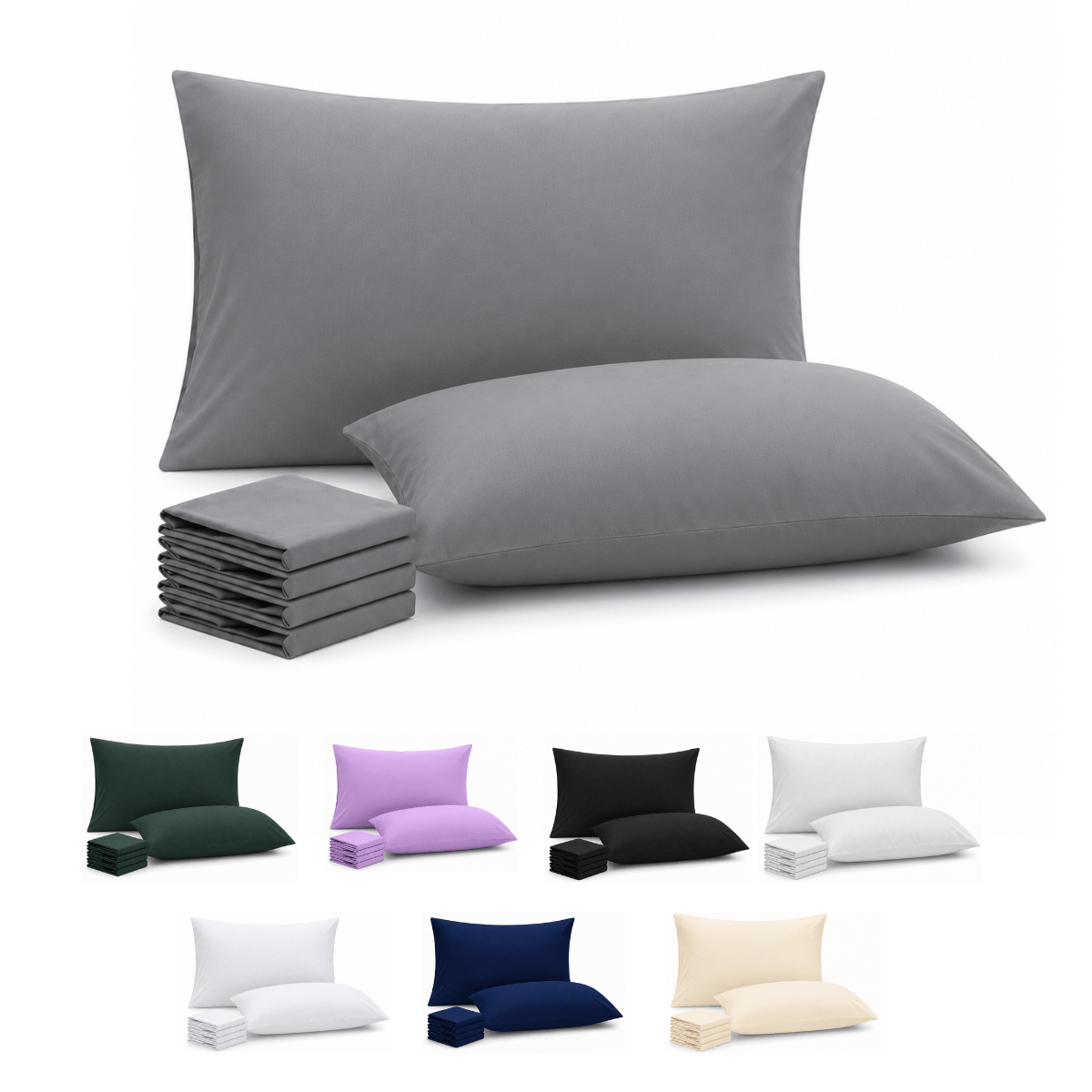 TEMU 2 pezzi di Federe per Cuscino 100% Cotone , Unito, Morbide, Delicate e Confortevoli, Chiusura a , Copricuscino per Camera da Letto, Soggiorno e
