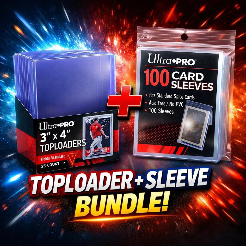 Ultra Pro 100x Sleeves & 25 Regular Toploader 3x4 Protection For Standard Cards