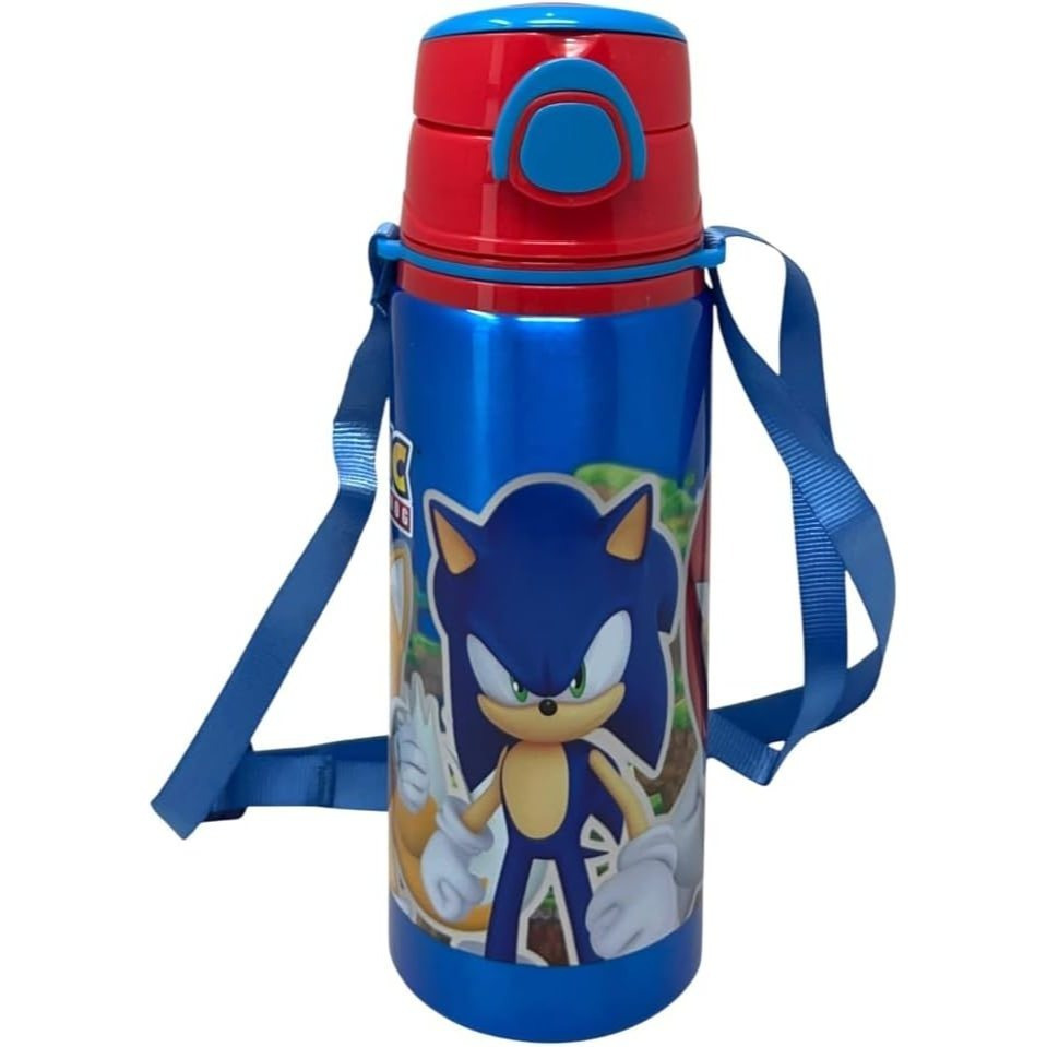 TEMU Borraccia Pop-up 730 Ml Aluminum Water Bottle - Bottle With Straw, Adjustable Shoulder Strap And Handle For School, Sports And