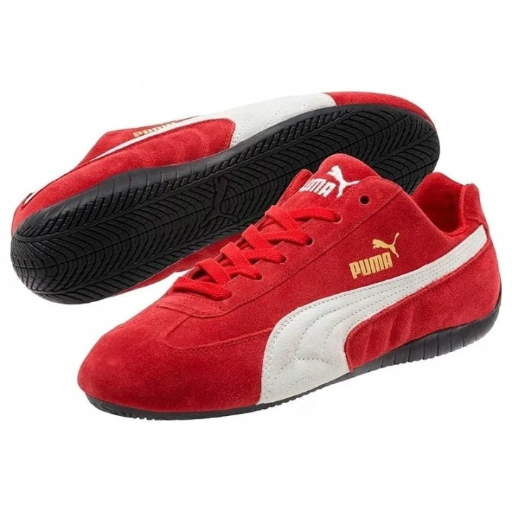 Puma Speed Cat Femme Chaussures de sport basses rouges pour femme Puma SPEED CAT 417302 01 en cuir