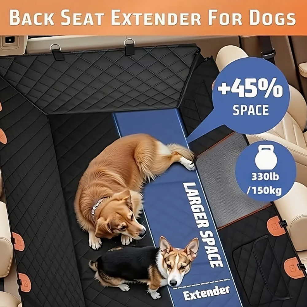 TEMU Cuscino estensione per sedile per cani --- , materiali resistenti all'usura, amaca per animali domestici con rigido antiscivolo per , SUV e