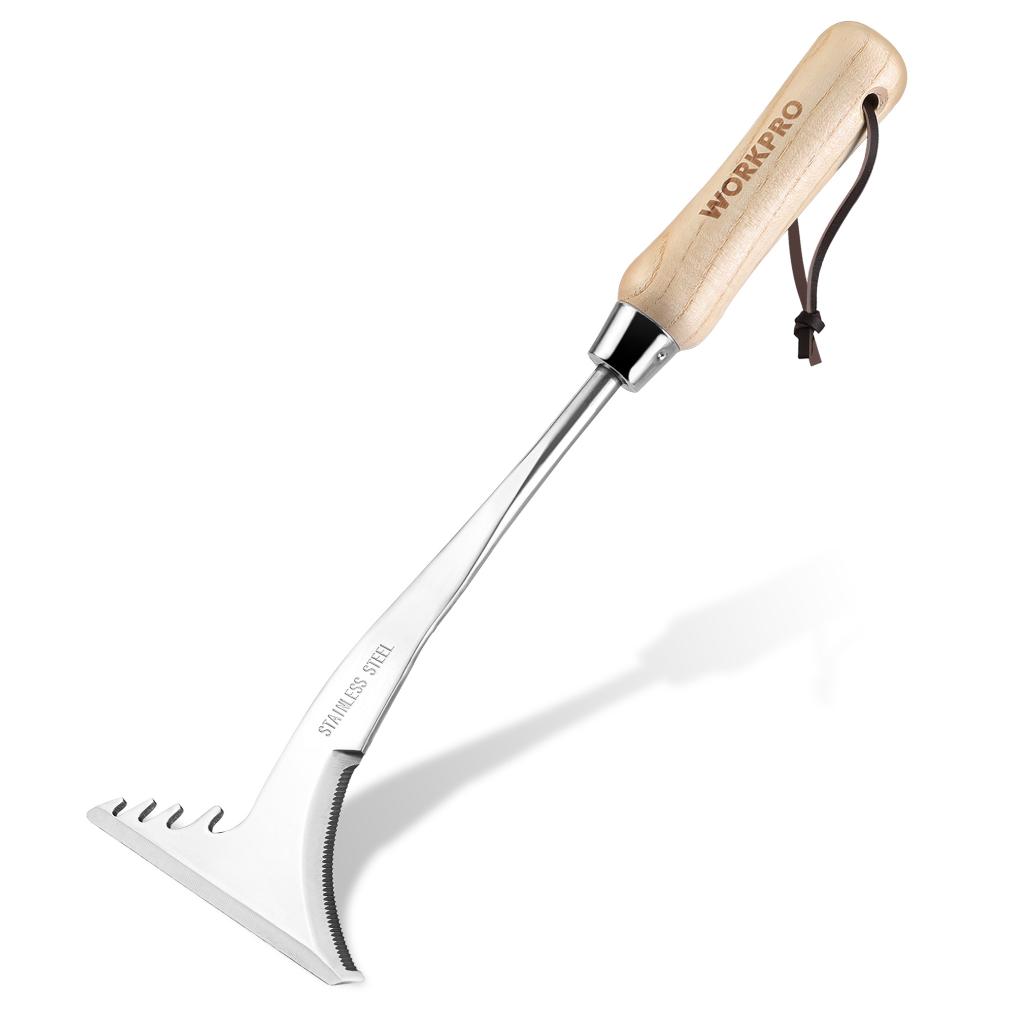 Workpro 34cm Joint Scraper With Wooden Handle, Weed Piercer With Serrated Edge, Weed Remover For Removing Moss & Weeds, Weed Removal Tool For Gardening