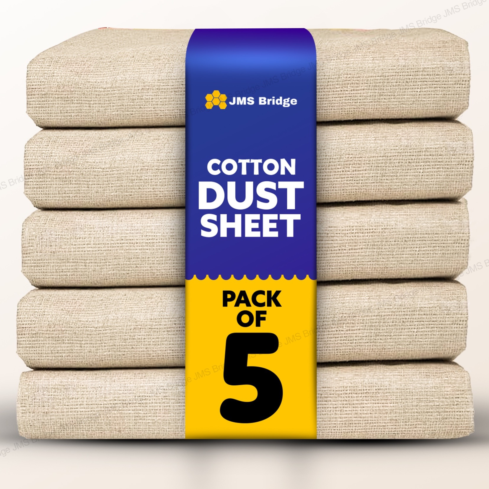TEMU Pack Of 5 Dust Sheets 12'x9' (3.6mx2.7m) For Painting & Decorating | Paint Sheets | Drop Cloth | Painting & Paint Cover Sheets | Dust Sheets For