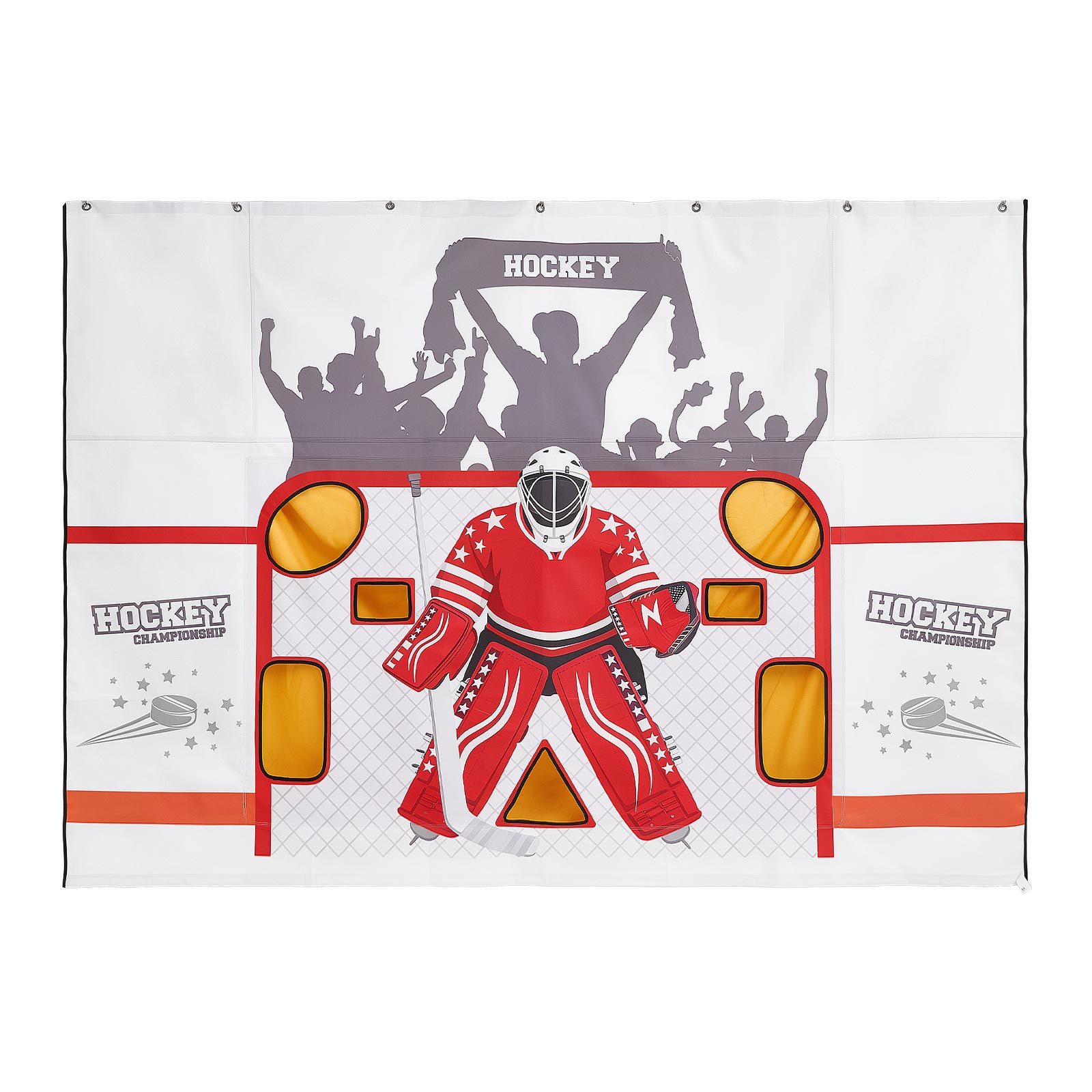 Image of Vevor Hockey Shooting Tarp, Shooter Ice Hockey Goal Practice , Premium Net With , Up Hockey Net Replacement, Training Equipment For Practicing Shooting Accuracy