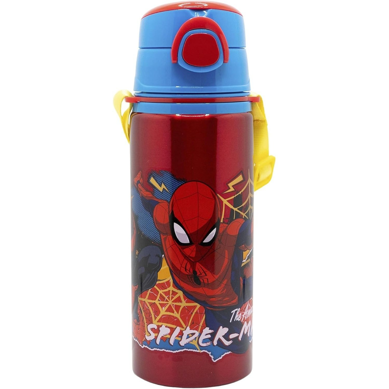 TEMU -man Pop-up Water Bottle – 730ml Aluminum Bottle With Straw, Adjustable Shoulder Strap, And Handle For School, Sports, And