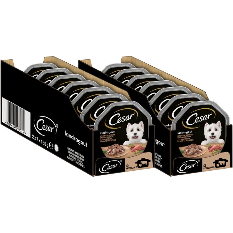 Cesar® Bowl Landragout With Turkey, Beef And Herbs 14 X 150g