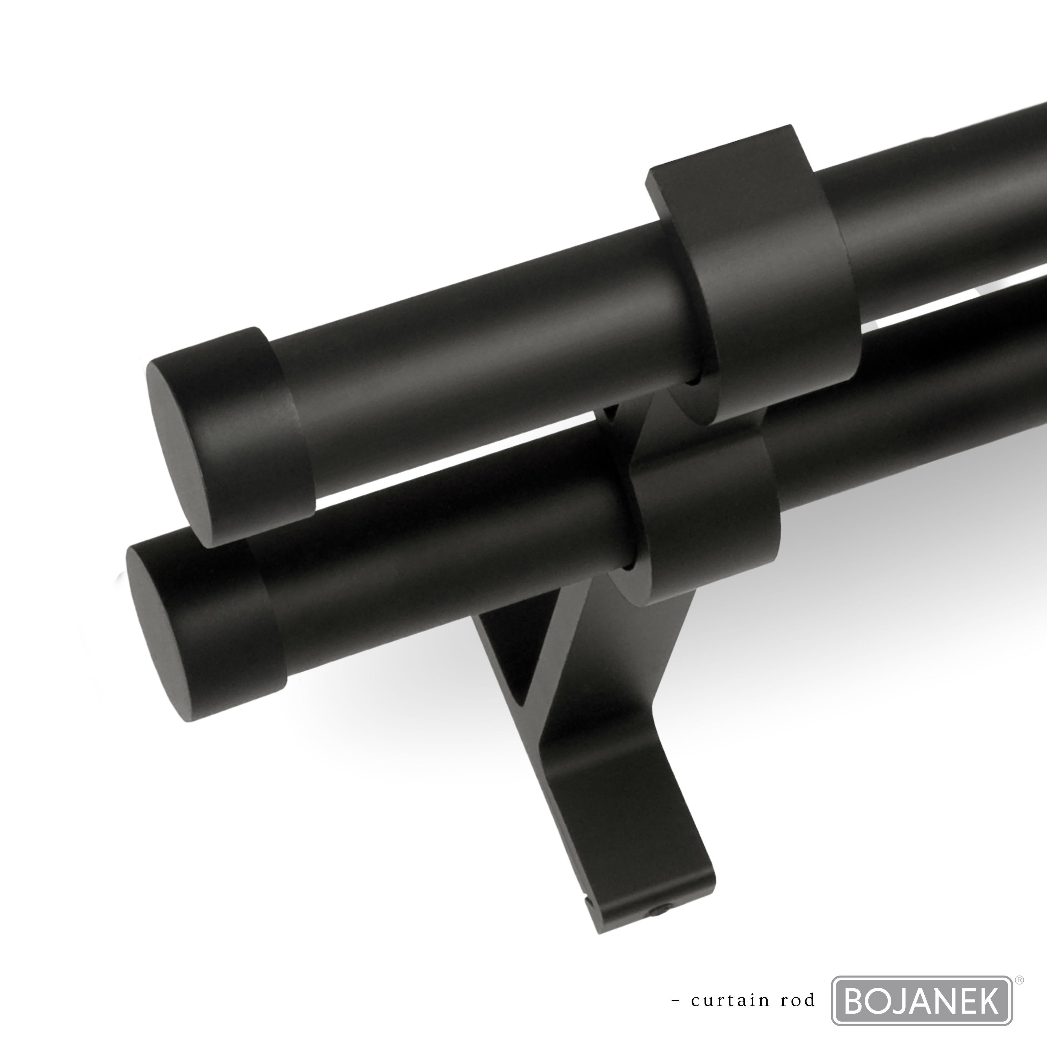 Image of Premium Heavy Duty Wall-mounted Metal Curtain Rod – Matte Black / Matte White – Adjustable 120–600 Cm – Single Or Double – Modern Curtain Rod For Drapes And Curtains
