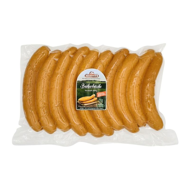 Boiled Polish Sausage With Herbs From Beef And Pork | Grill As Bratwurst Or Prepare As Bockwurst And Wiener | Popular Snack Sausage 10x 150g