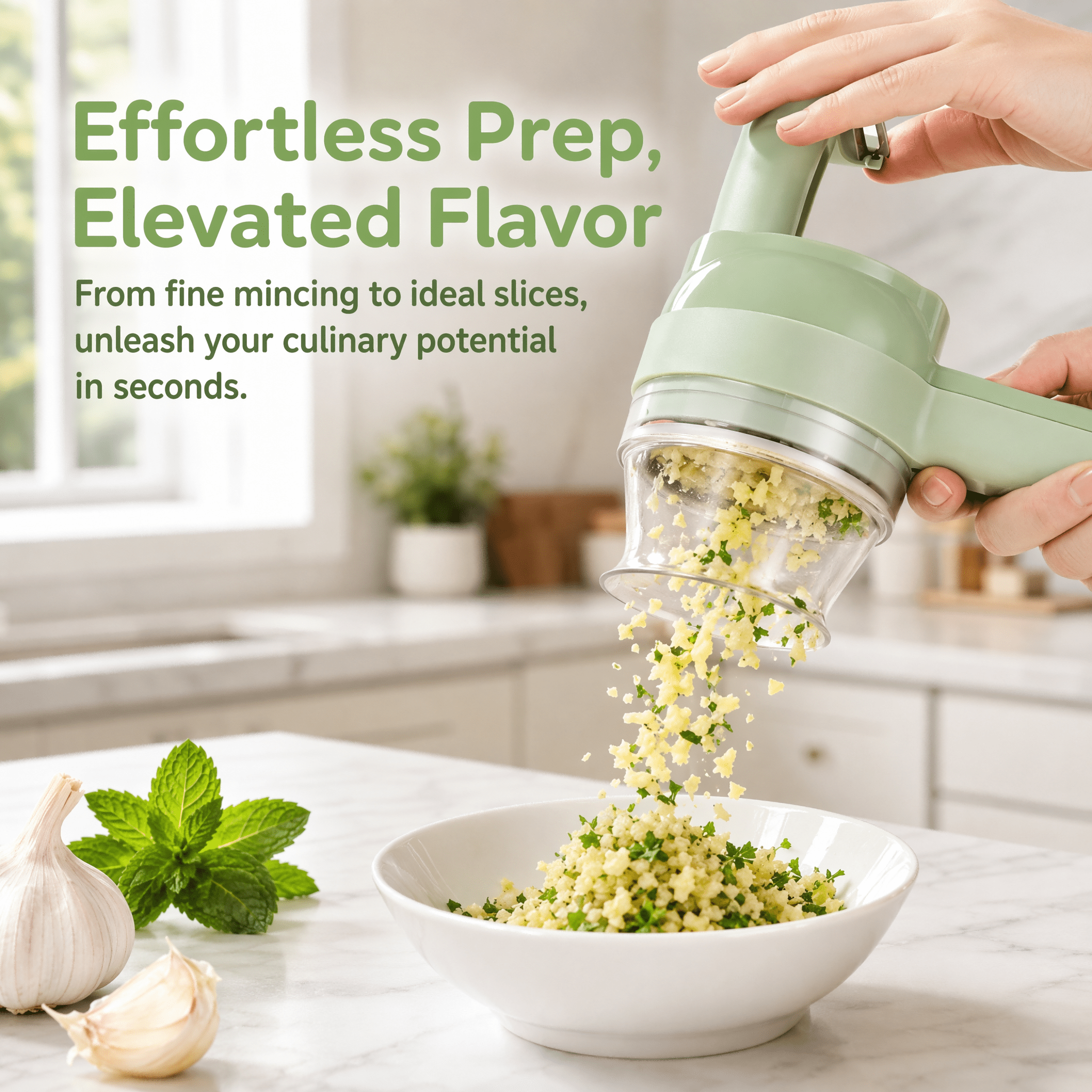 Image of Multifunctional Garlic Chopper, Portable Mini Meat Grinder, Electric Food Blender, Garlic Chopper, Onion And Vegetable Chopper, Pressing Chili, Meat, And Spices, Chopping And Blending