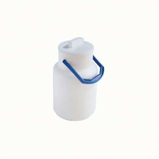 2 Liter Plastic White/ Carrying Handle Transport Can