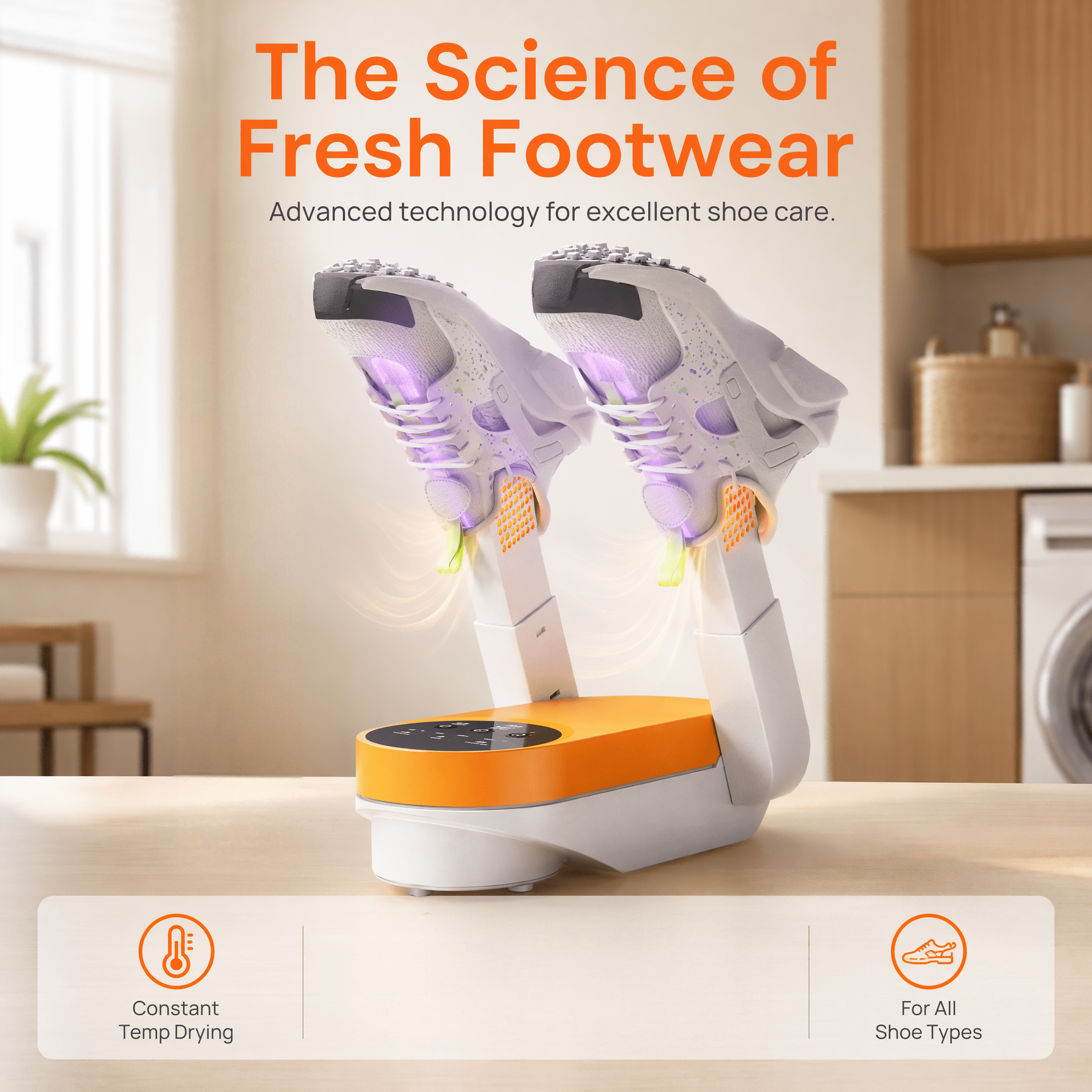 Image of 160w Shoe Dryer, 4 Drying , 100-400 Minute Timer, Temperature 131.0°f/131°f, Shoe Dryer, Boot Dryer, Quickly Dries And Deodorizes Shoes And Boots.