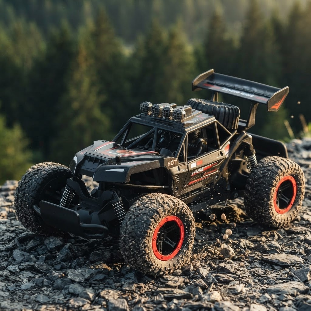 1/16 Scale High Speed Rc Car, 25km/h Off-road Buggy With 2.4ghz Remote, Full Function Independent Suspension, 3 Batteries 70 Min