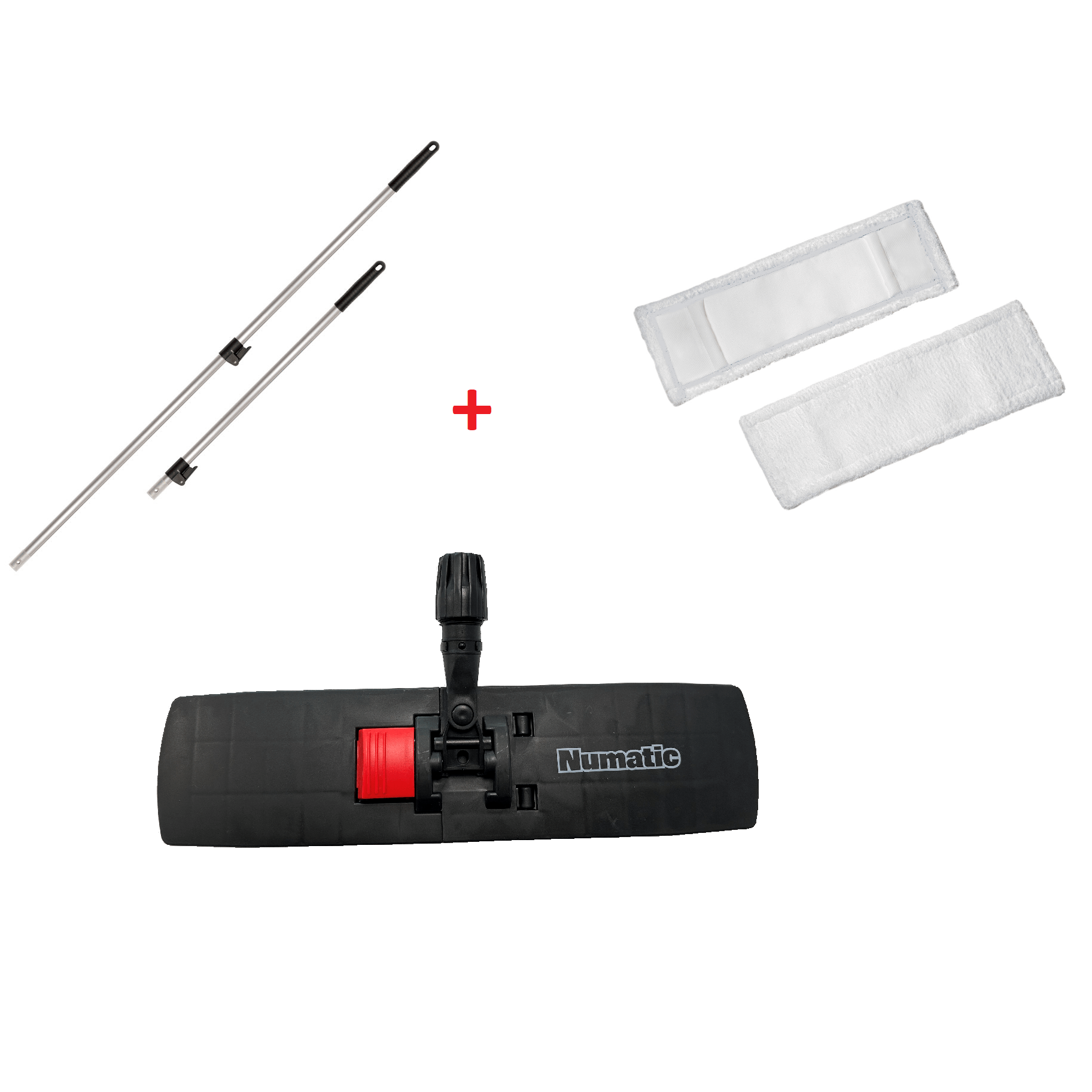 Image of Numatic Cleaning Set Complete Floor Mop Set Folding Handle, 50 Cm Including Handle & Cover