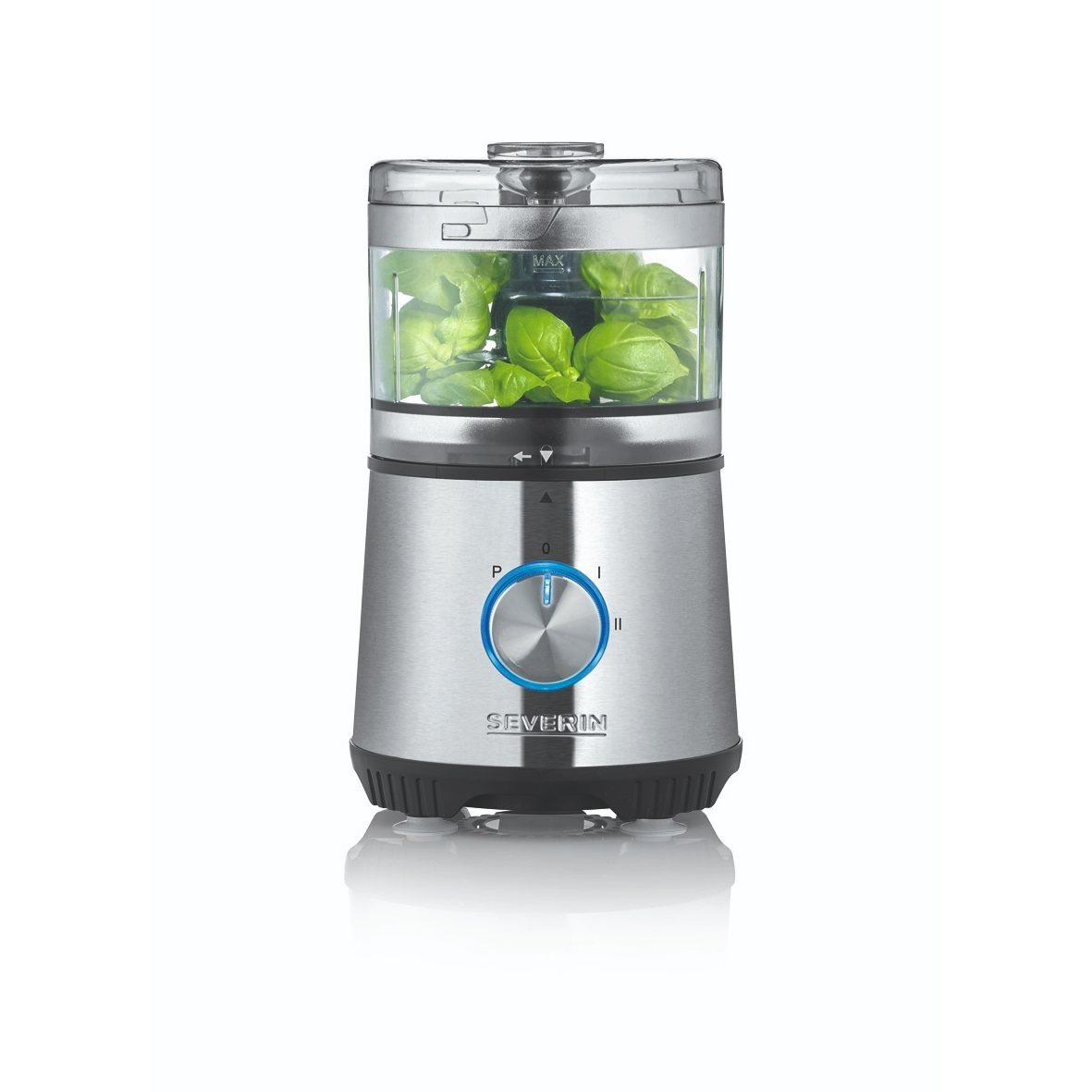 Image of Severin Km 3865 Compact Multi- – 4-in-1 With 4-blade Stainless Steel Knife | 2 Speed & Pulse Function | Multi-emulsifying Disc | Stainless Steel Design | Dishwasher-safe Parts (b-stock)
