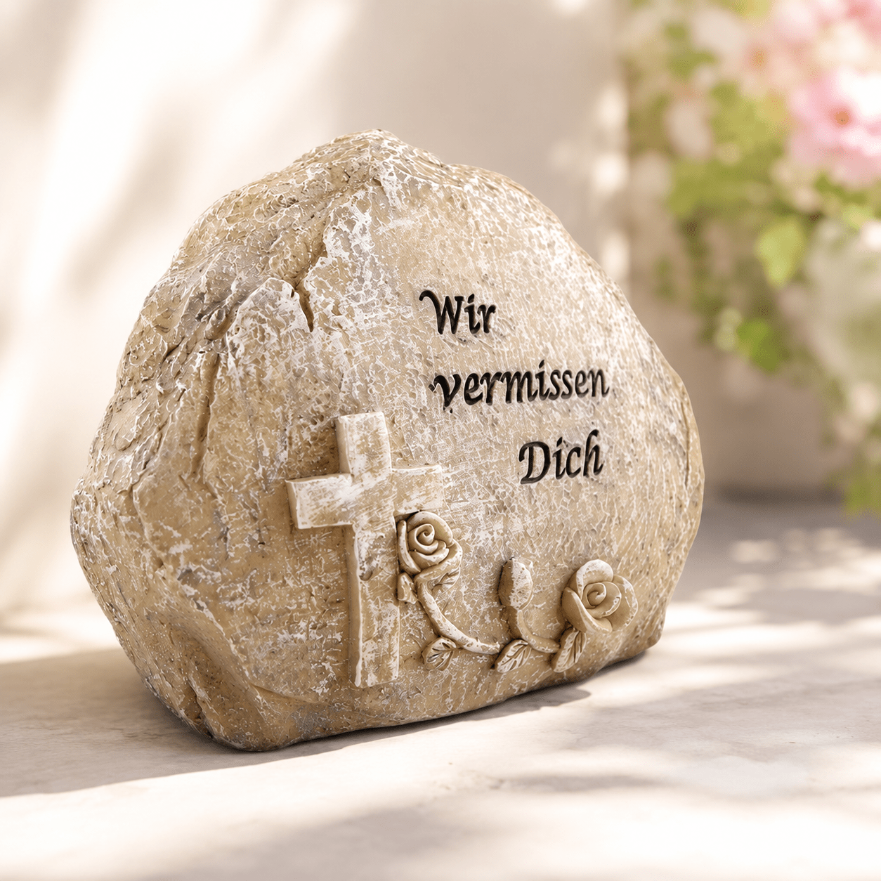 Primoliving Grave Decoration Memorial Stone "we " – Premium , Weatherproof And Frost-resistant, . 15 X 12 X 6 Cm