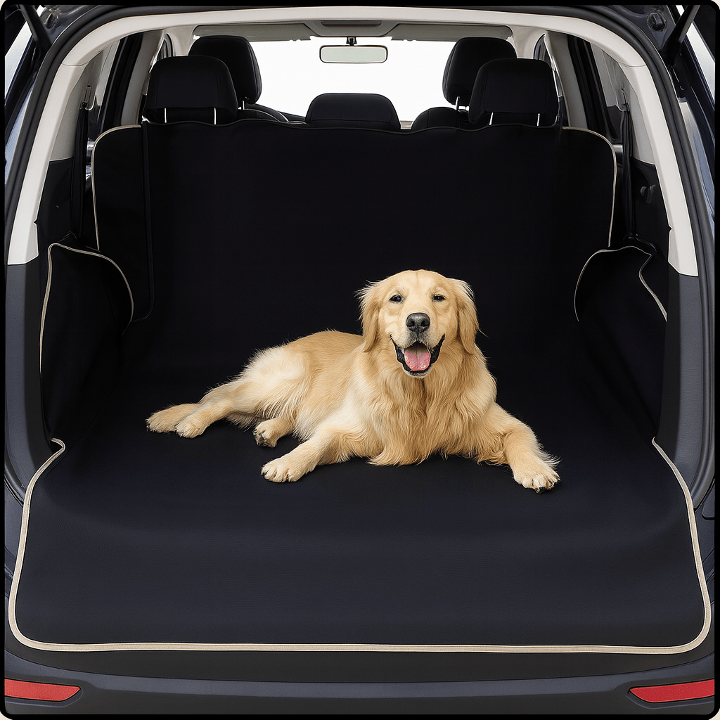 TEMU Tapete de maletero para perros - Antideslizante, resistente a rasguños y rasguños, con correas de respaldo ajustables, protección de parachoques