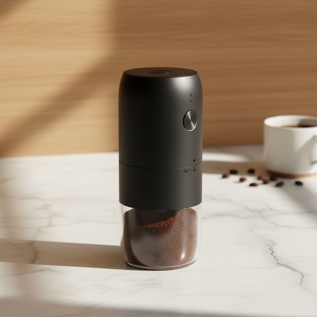 Portable Electric Coffee Grinder, Usb Rechargeable Coffee Bean Grinder With Ceramic Burr, Operation, Adjustable Grind Size For Travel