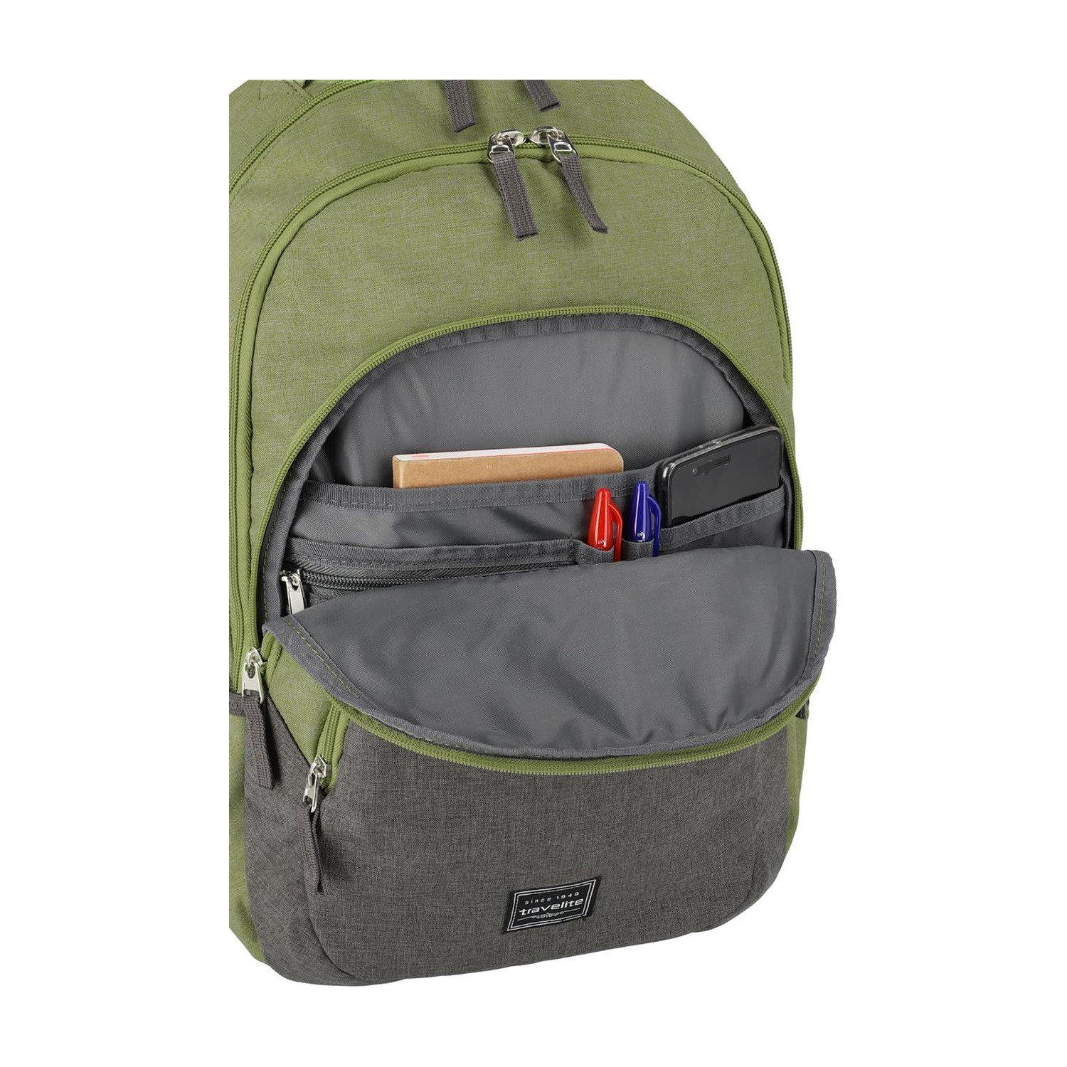 Image of Travelite Basics Backpack , Green/grey