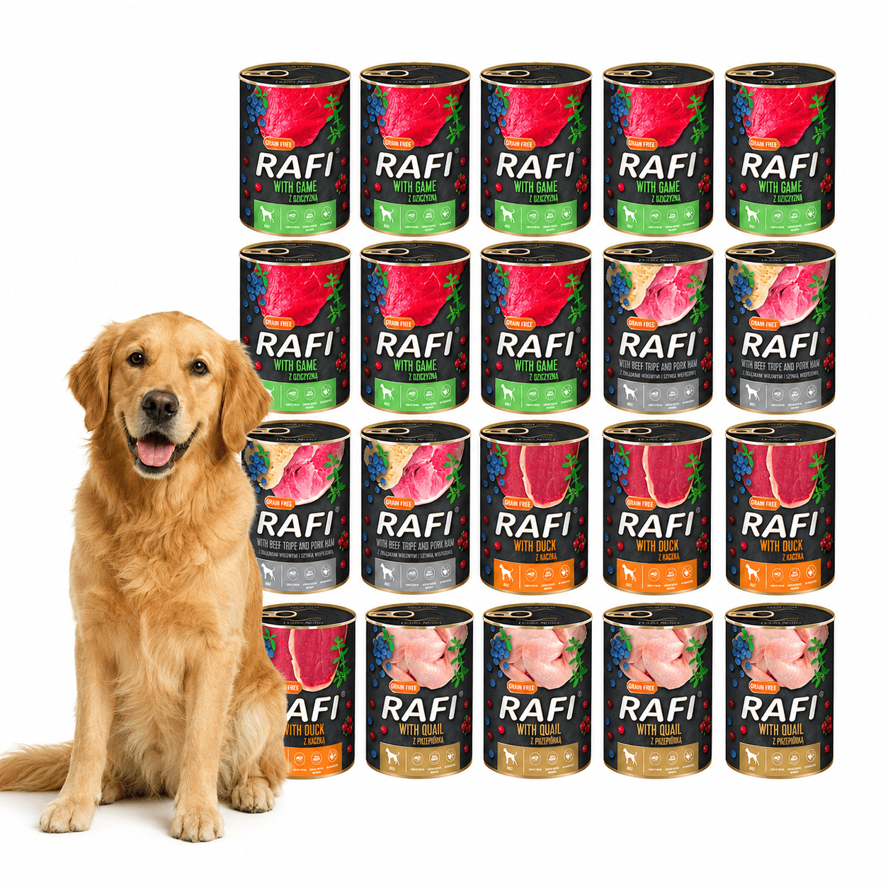 Food For Rafi 20 X 400g Wilderness, Partridge, Pork Stomach With , Duck Noteci Valley With Wilderness!