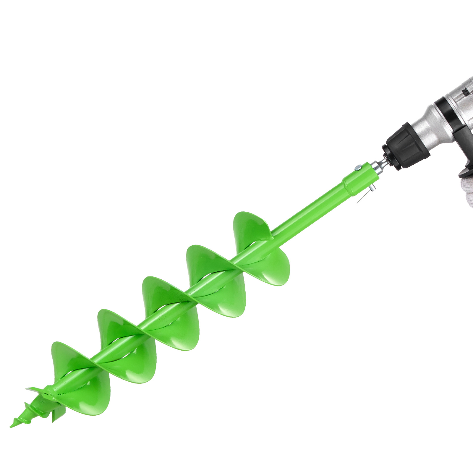 Image of Vevor Auger Drill Bit For Planting, Ø5.91" X " Spiral Drill Bit, Compatible With 0.78" Id Drive Drills, Heavy Duty Bulb Planter Tool, Post Hole Drilling Attachments For Garden Digger Fence