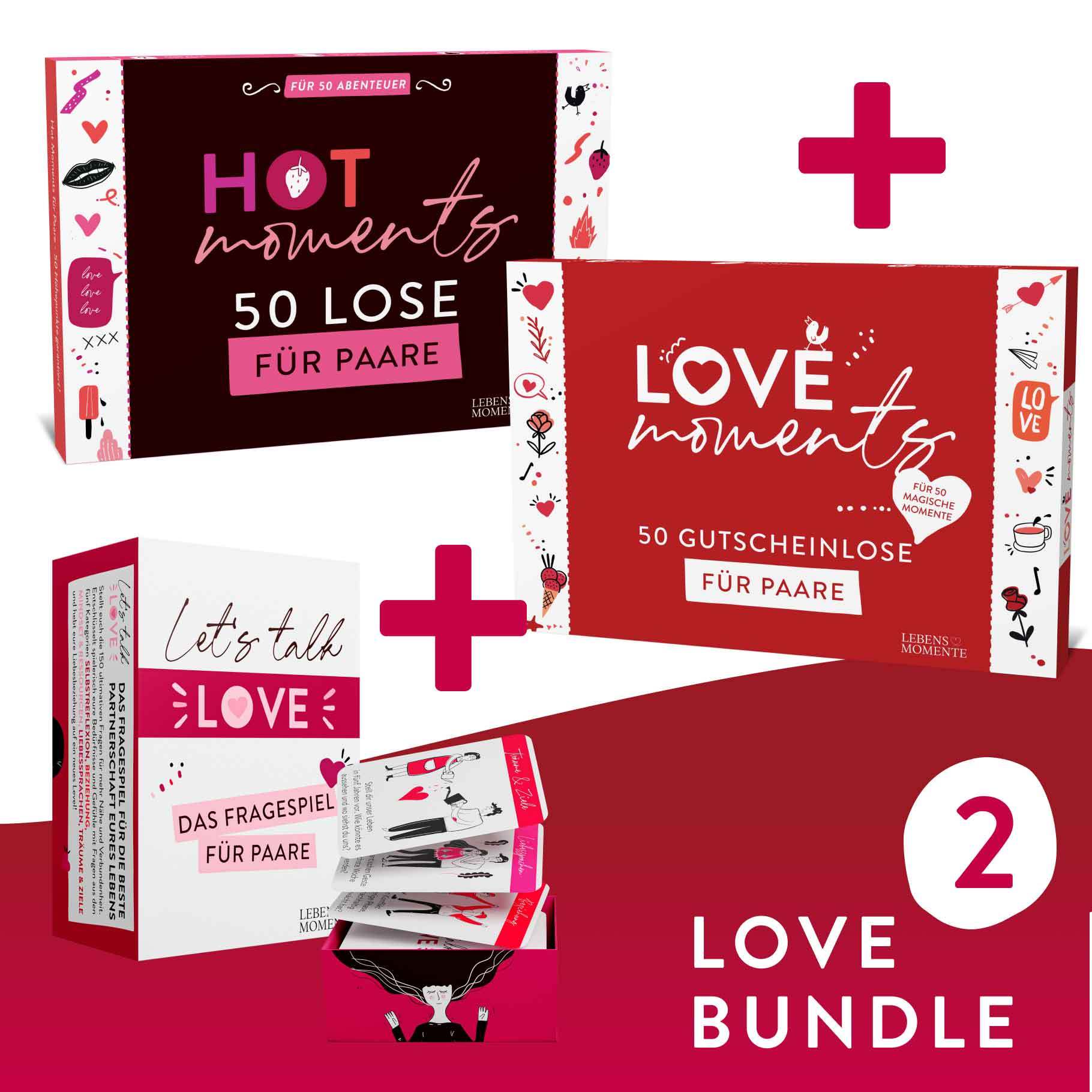 Image of Talk Love, Love Moments And - 3-pair Game Bundle With 150 Conversation Cards And 100 Tokens - Gift For Couples On Anniversary, Valentine's Day Or Wedding Day