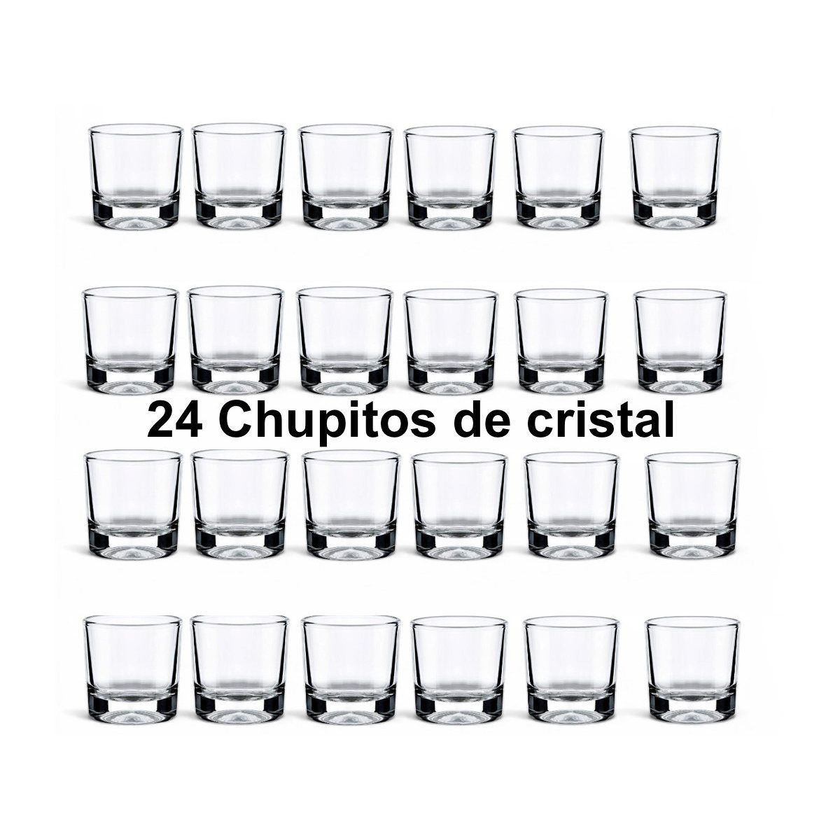 TEMU de 24 Vasos de cristal - vasos pequeños de cristal para de 4,8 cl - ideales para - Pack de 24 Vasos de de Cristal de Calidad