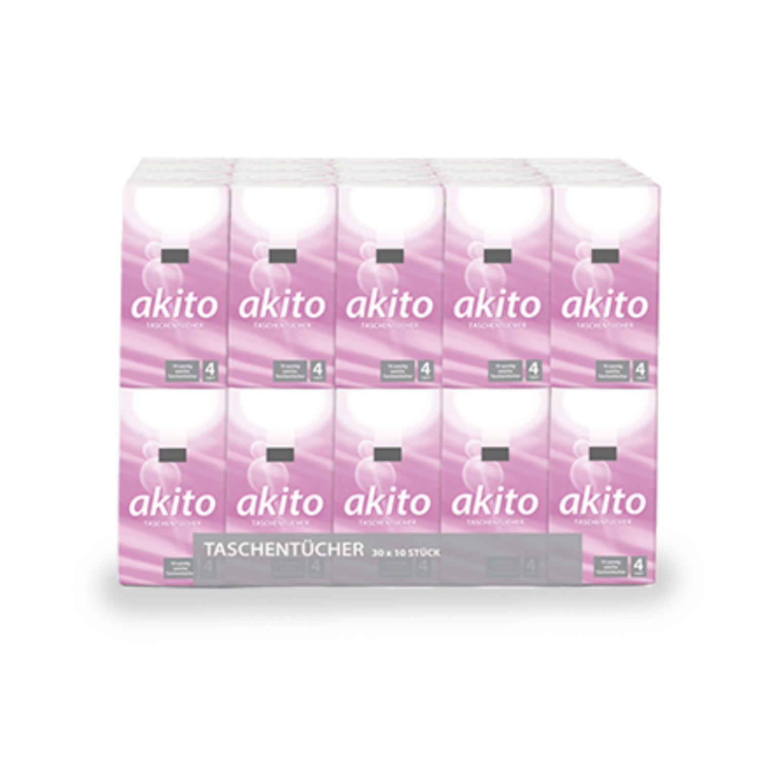 Paper Tissues, White, 4-ply, 30 Packs X 10 Sheets