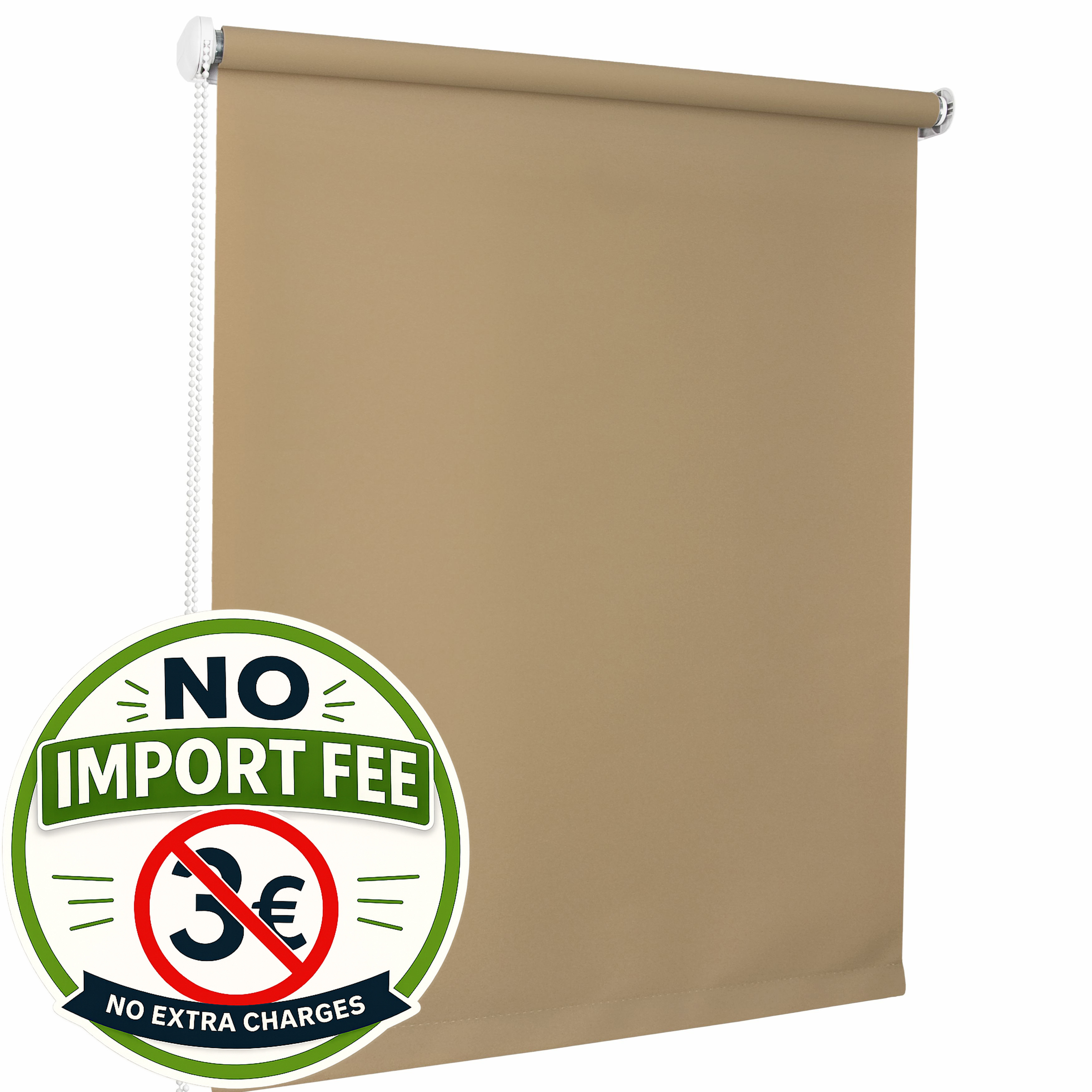 TEMU a rullo per parete �� BEIGE �� 21 dimensioni �� a rullo MAXI �� Installazione nella finestra o nel soffitto �� a rullo elegante con tessuto e