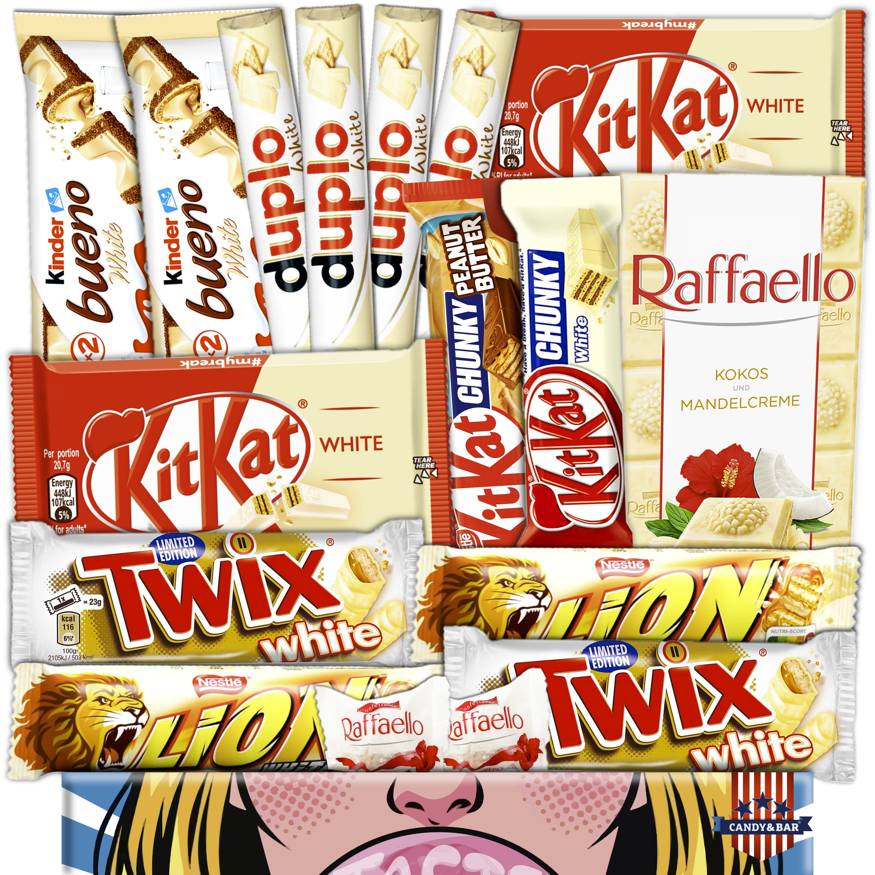White Chocolate Mix Box | Sweets With White Chocolate Bars | Candy Box & Chocolate Box As A Gift Box For Women, Men & Office | Candy & Bar®