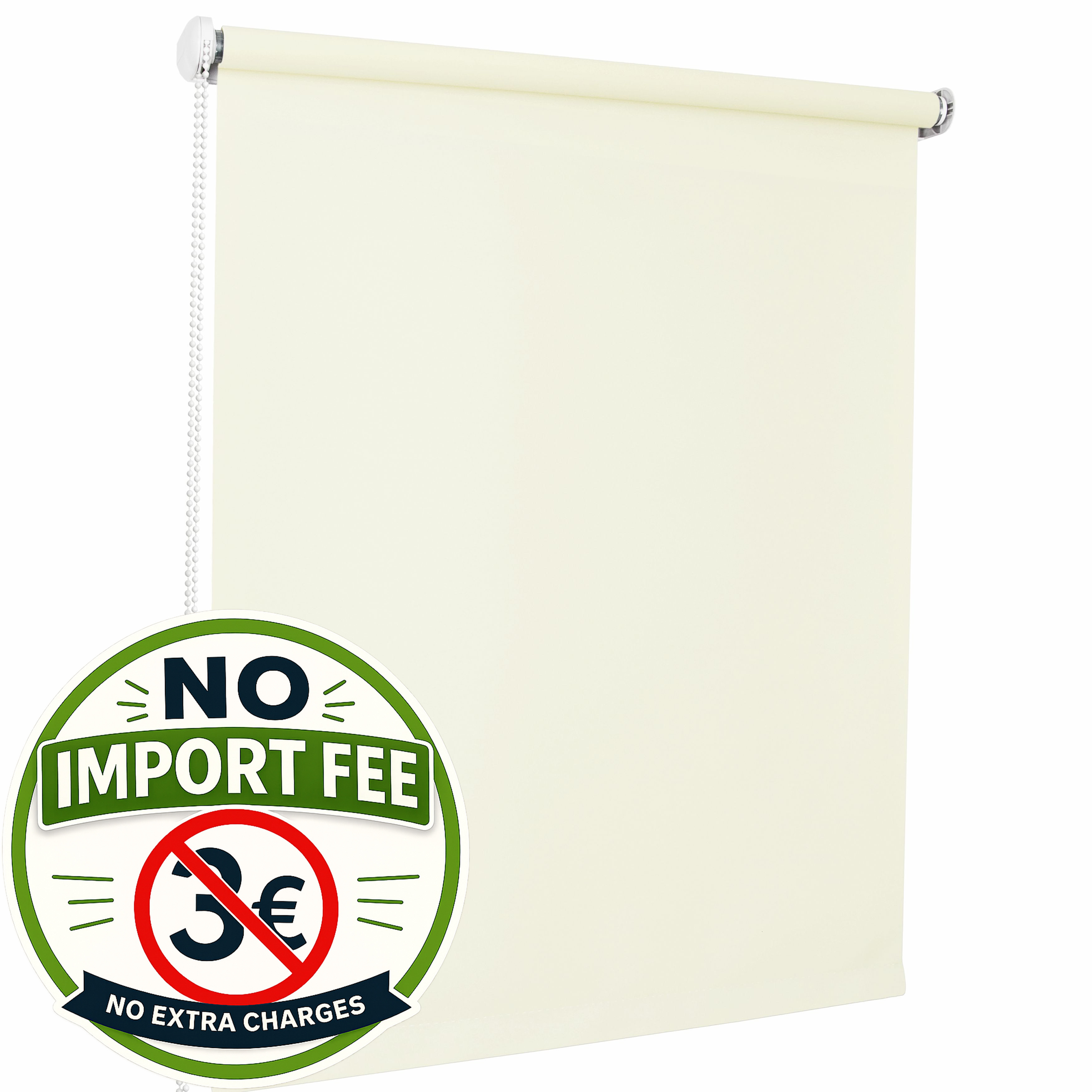 TEMU Wall Roller Blind For Window • Cream • 21 Sizes • Blind • Installation Window Recess Or Ceiling • Elegant Darkening And Decorative Fabric Roller