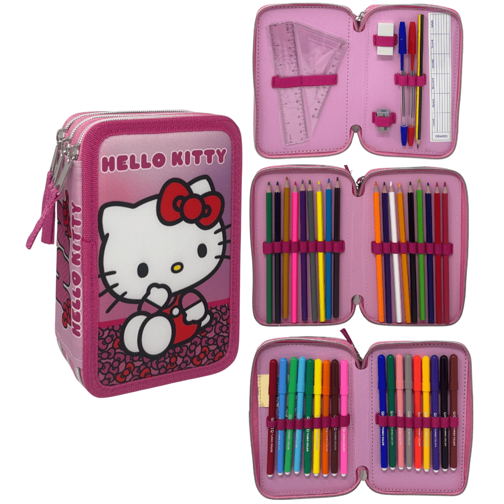 Triple Pencil Case School And Kindergarten For Children And Teenagers