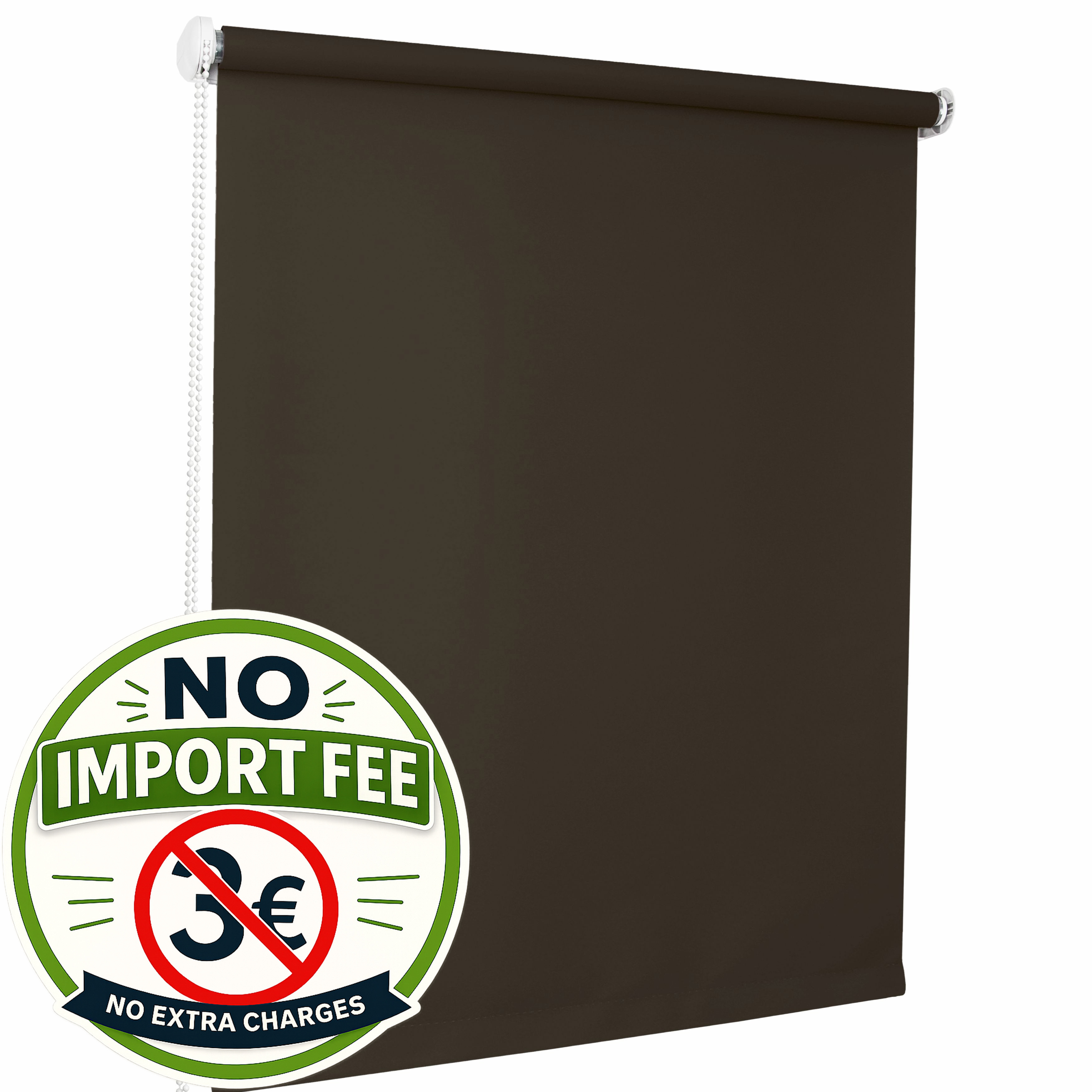 TEMU Wall Roller Blind • Brown • 21 Sizes • Blind • Installation For Window Recess Or Ceiling • Elegant Blackout And Decorative Fabric Roller Blind •