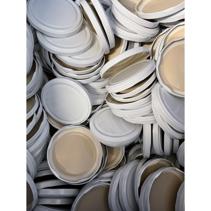 Image of 25pcs Of Lids Ø82mm To82 Screw Caps For Jars, Color White