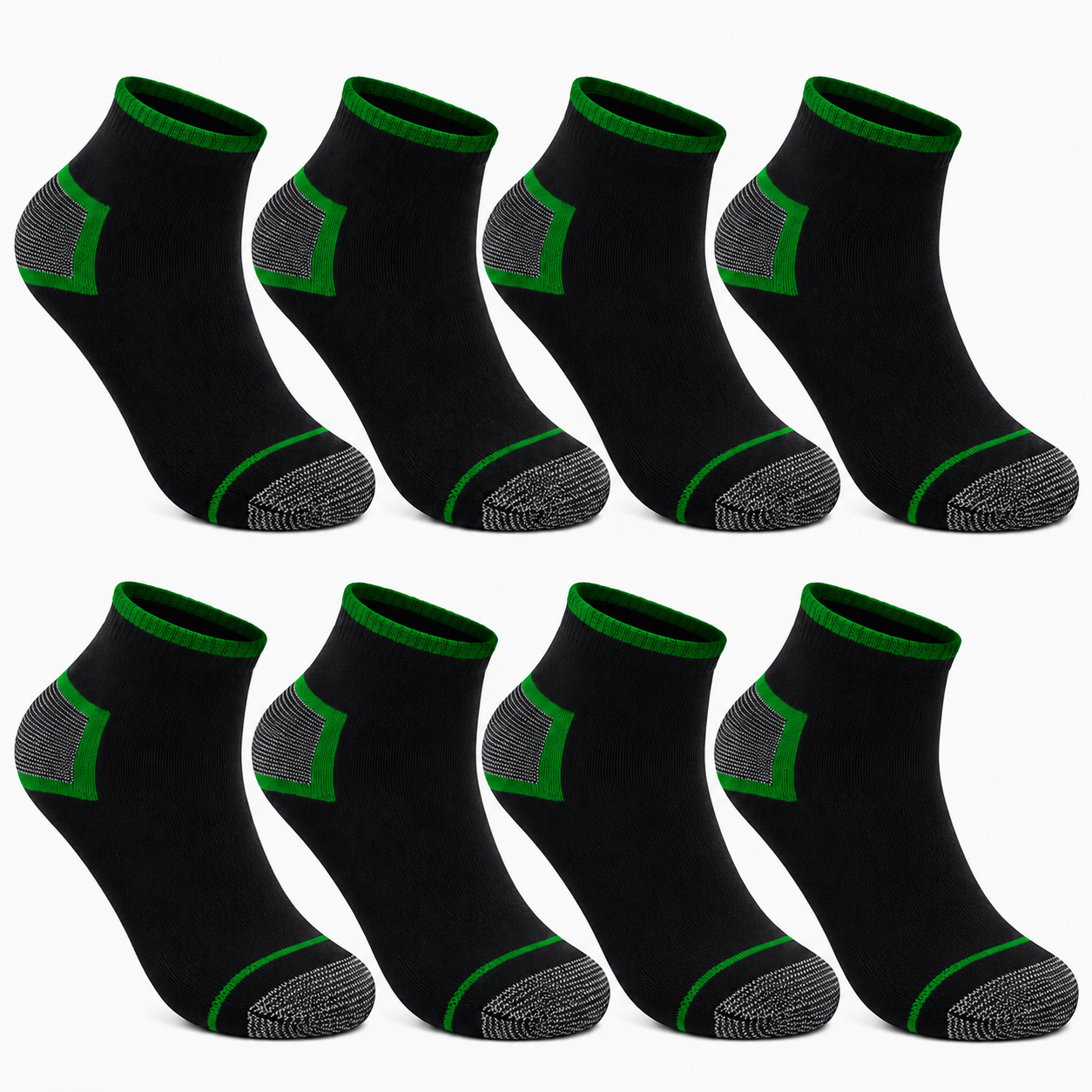 10/20 Pairs Men's Work Socks, Cotton, , , Reinforced Heel And Toe, Breathable & Durable