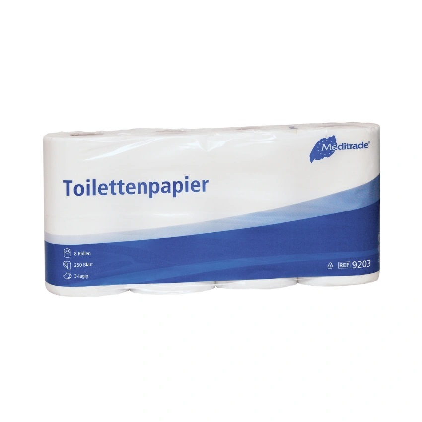 Toilet Paper, 3-ply, (250 Sheets/roll), Embossed, 100%