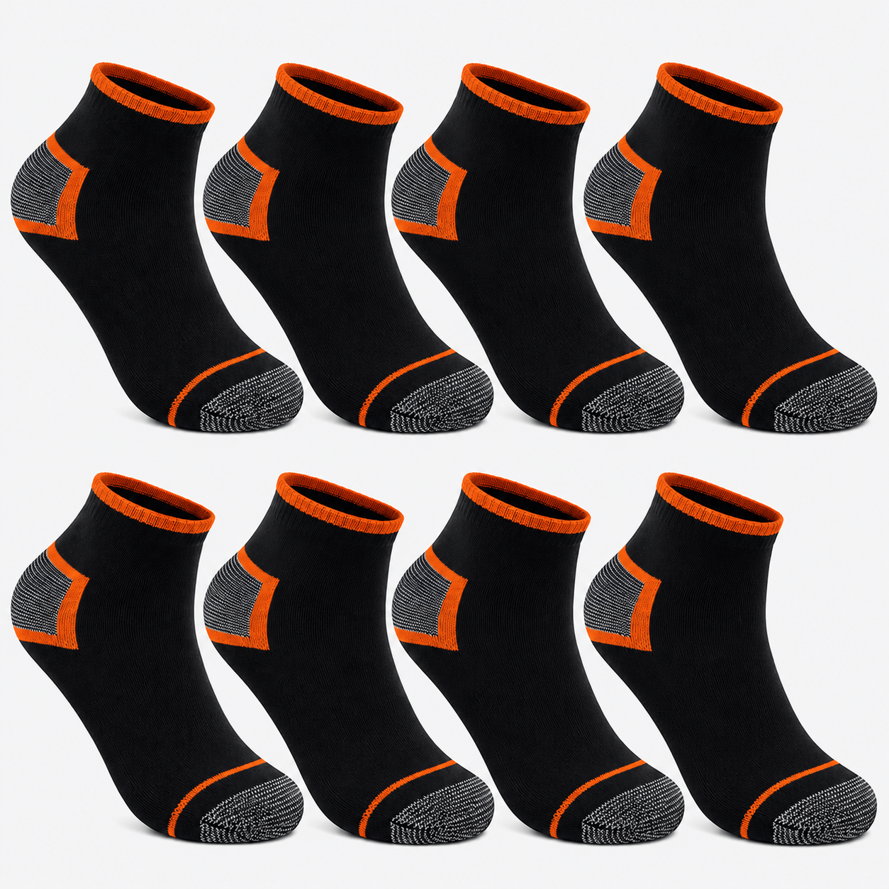Image of 10/20 Pairs Men's Work Socks, Cotton, High , , Reinforced Heel And Toe, Breathable & Durable